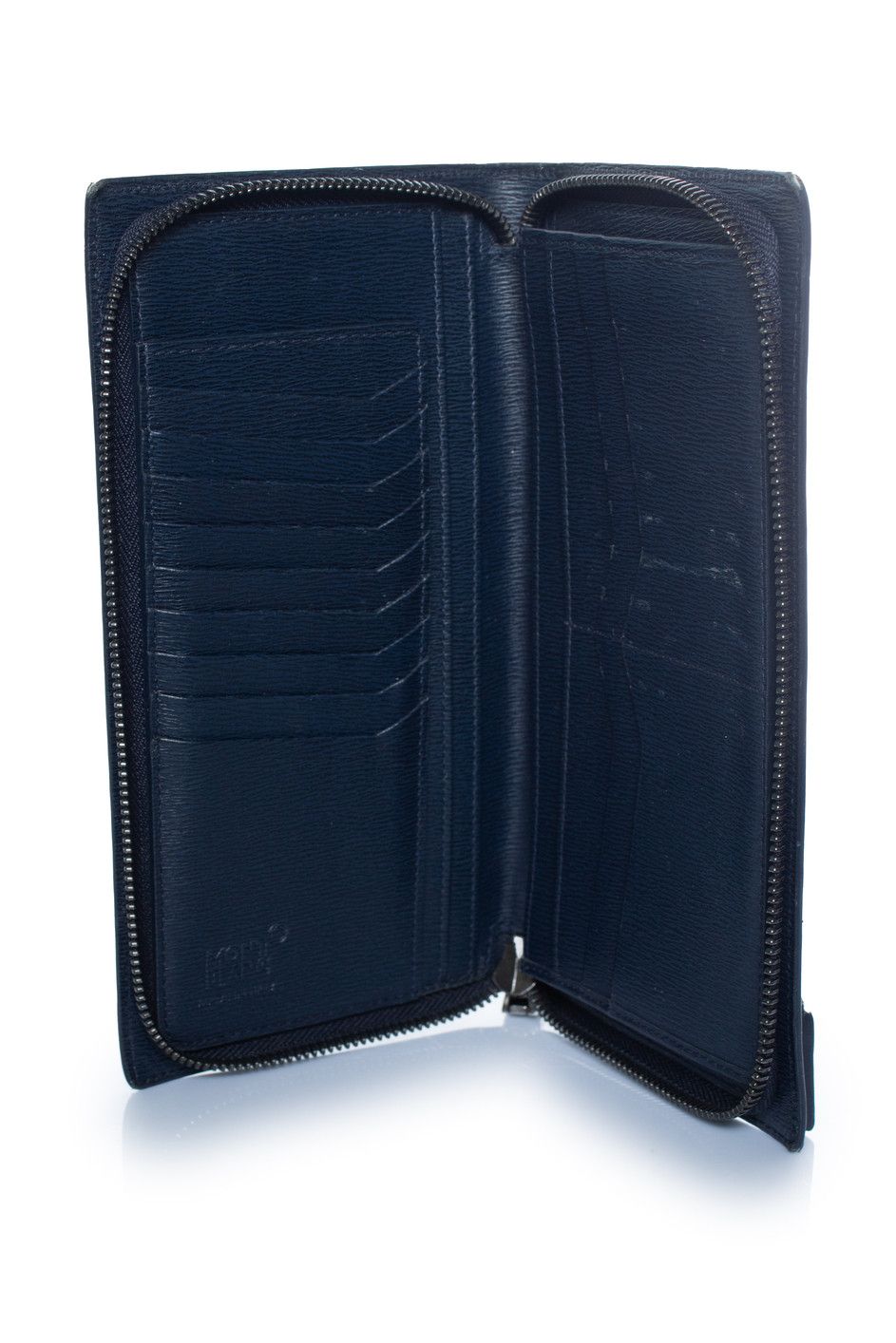 Montblanc Montblanc, blue leather zip around wallet Size ONE SIZE - 5 Thumbnail