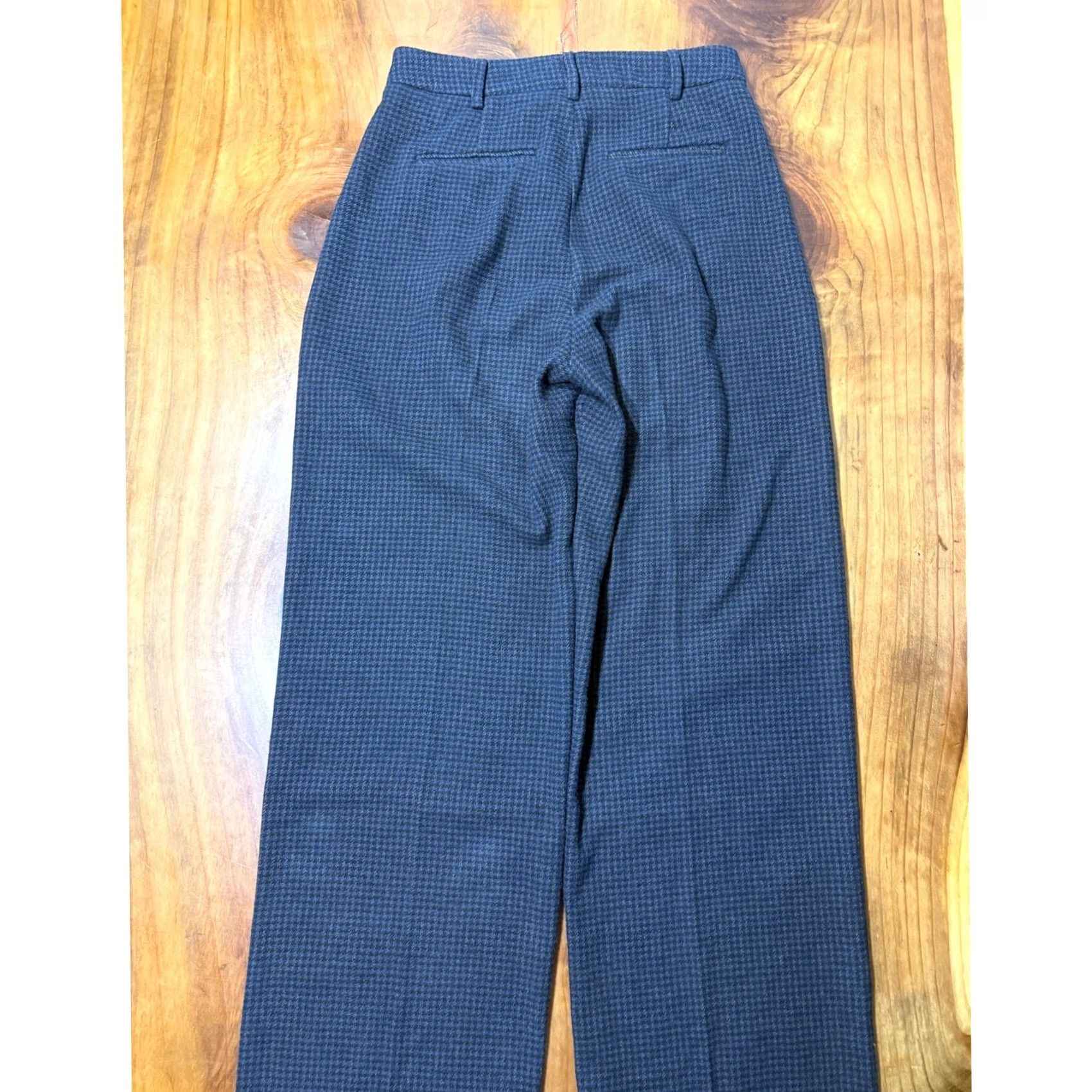 Rails Rails Womens Wide Leg Marnie Pants Plaid Pleated Wool High Rise LL1 Blue Size 26" / US 2 / IT 38 - 7 Thumbnail