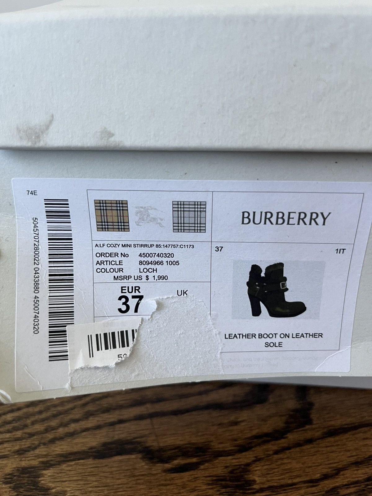 Burberry Burberry Leather and Shearling Cosy Stirrup Boots Size US 7 / IT 37 - 24 Thumbnail