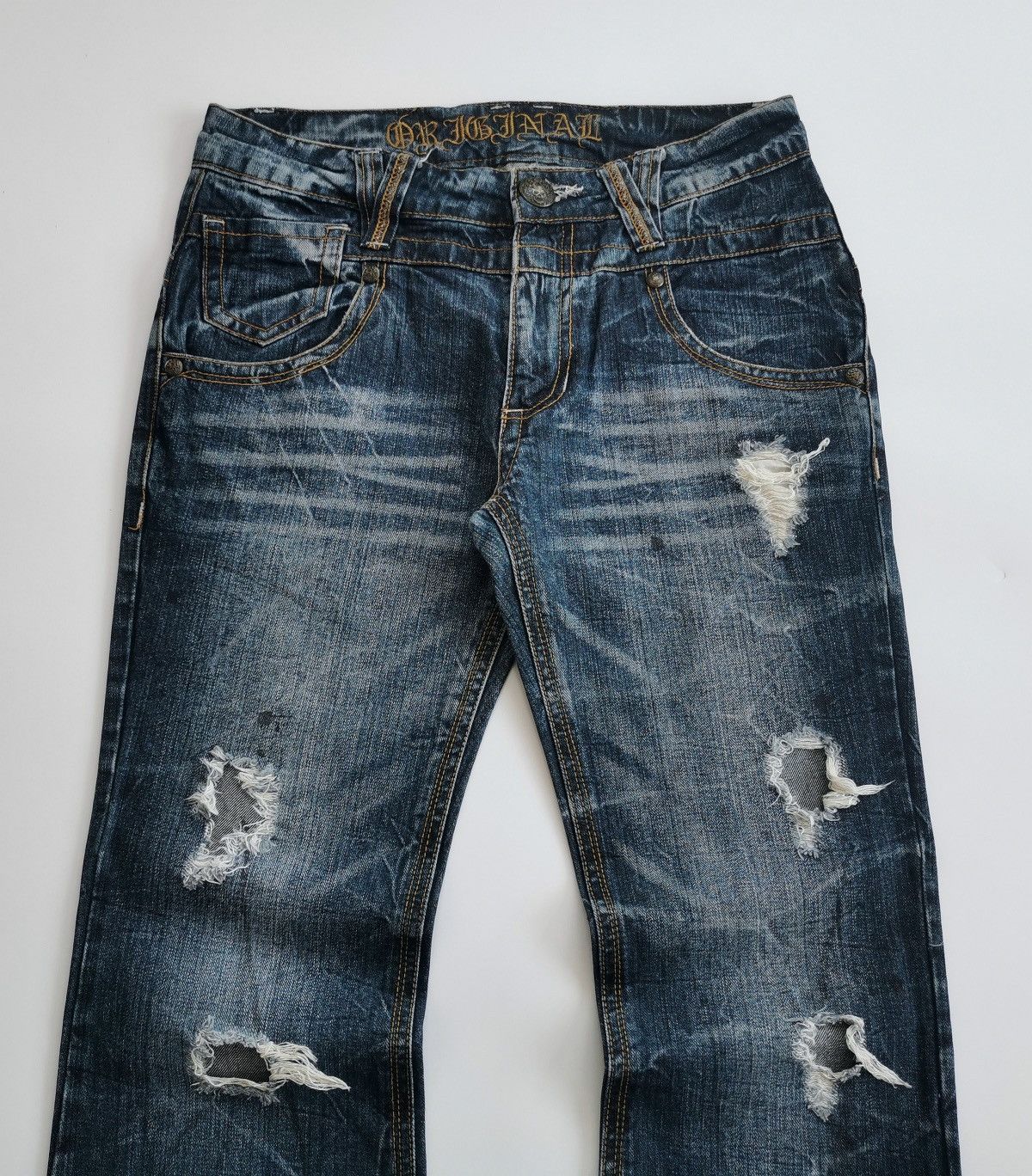 Japanese Brand Bootcut Original Jeans Japan Distressed Clawmark Denim Size US 30 / EU 46 - 3 Thumbnail