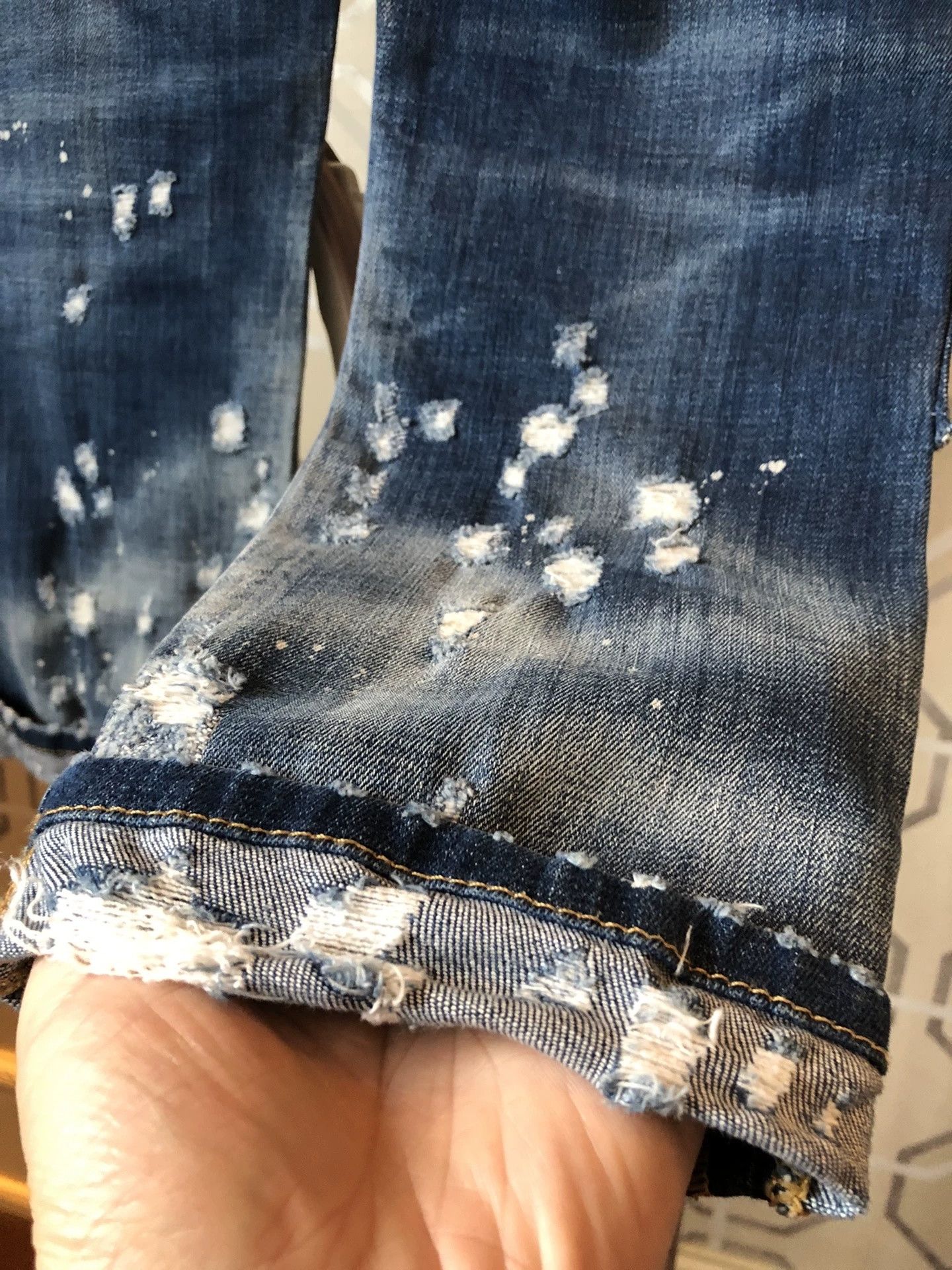 Dsquared2 Dsquared2 Blue Distressed Patched Skinny Jeans Size US 28 / EU 44 - 5 Thumbnail