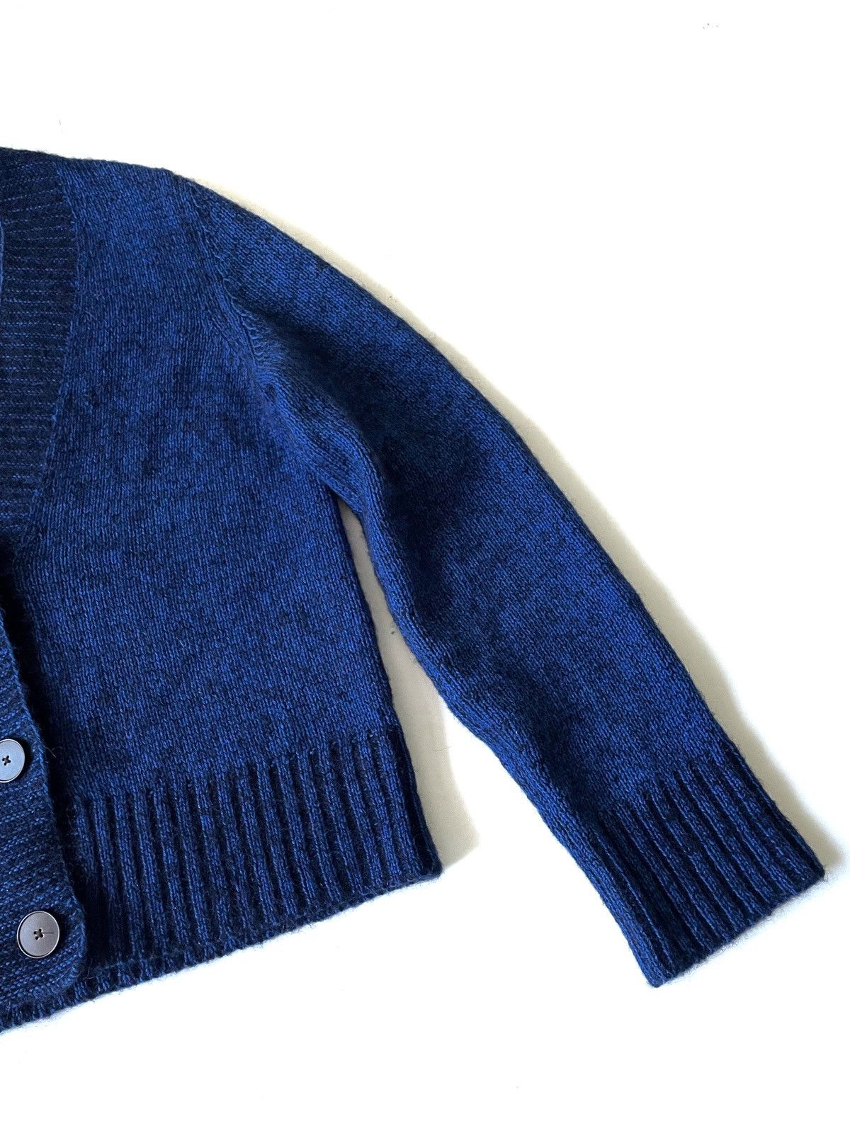 Designer TOAST Women Wool Alpaca Blue Cropped Cardigan Size S Size S / US 4 / IT 40 - 3 Thumbnail