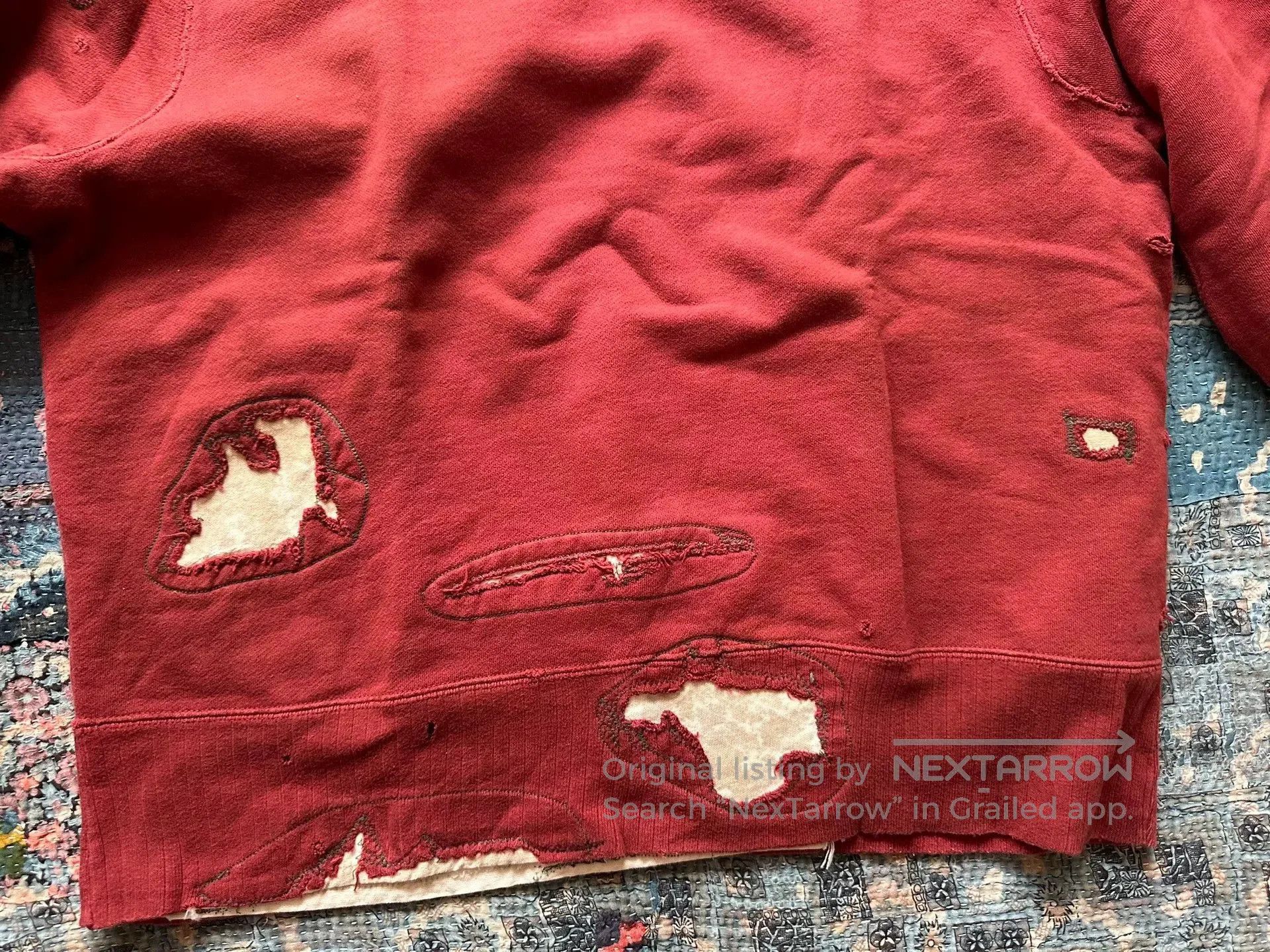 Levi's vintage levi's red distressed long sleeve tee. Size US M / EU 48-50 / 2 - 4 Thumbnail