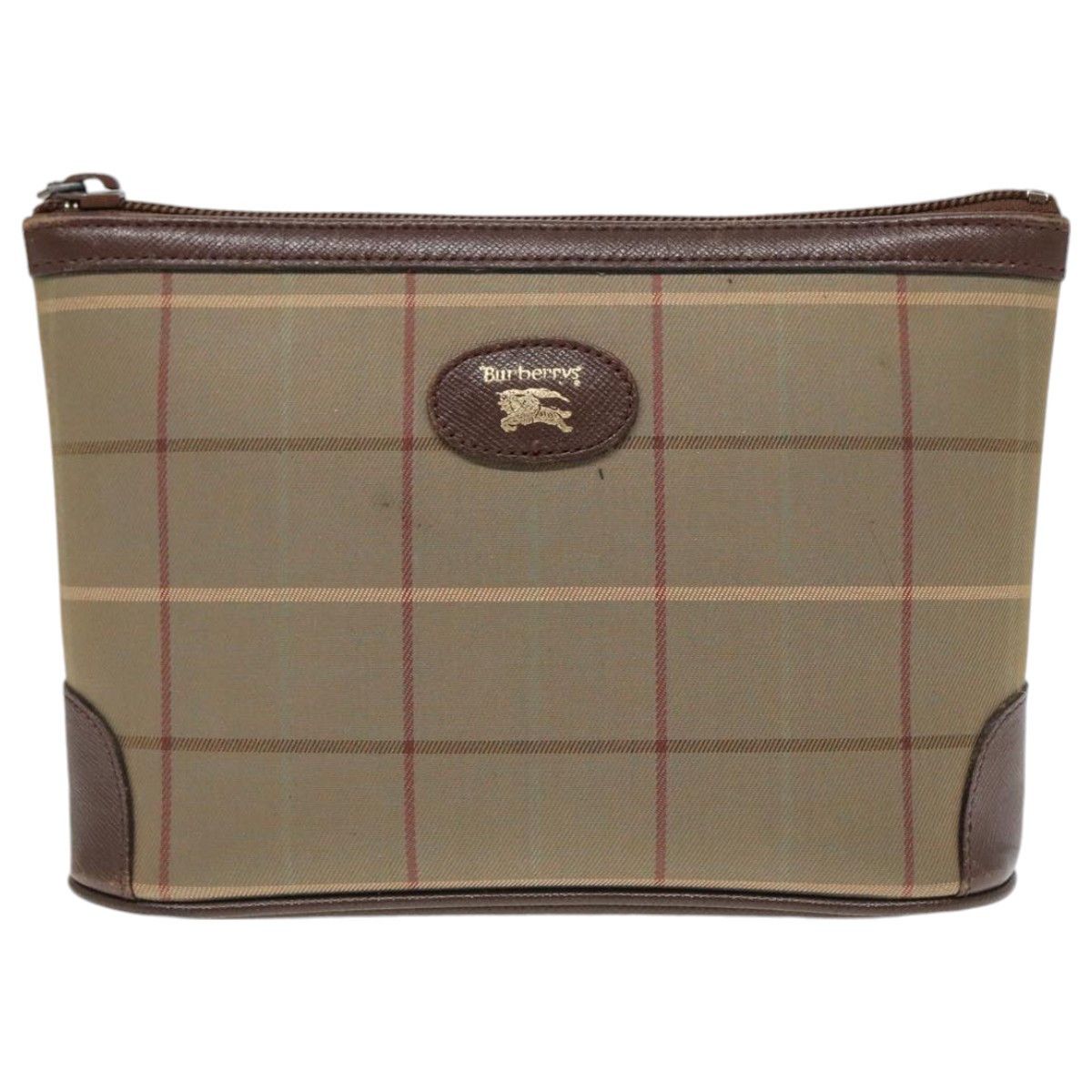 Burberry Nova Check Brown Canvas Clutch Bag (Pre-Owned) Size ONE SIZE - 1 Thumbnail