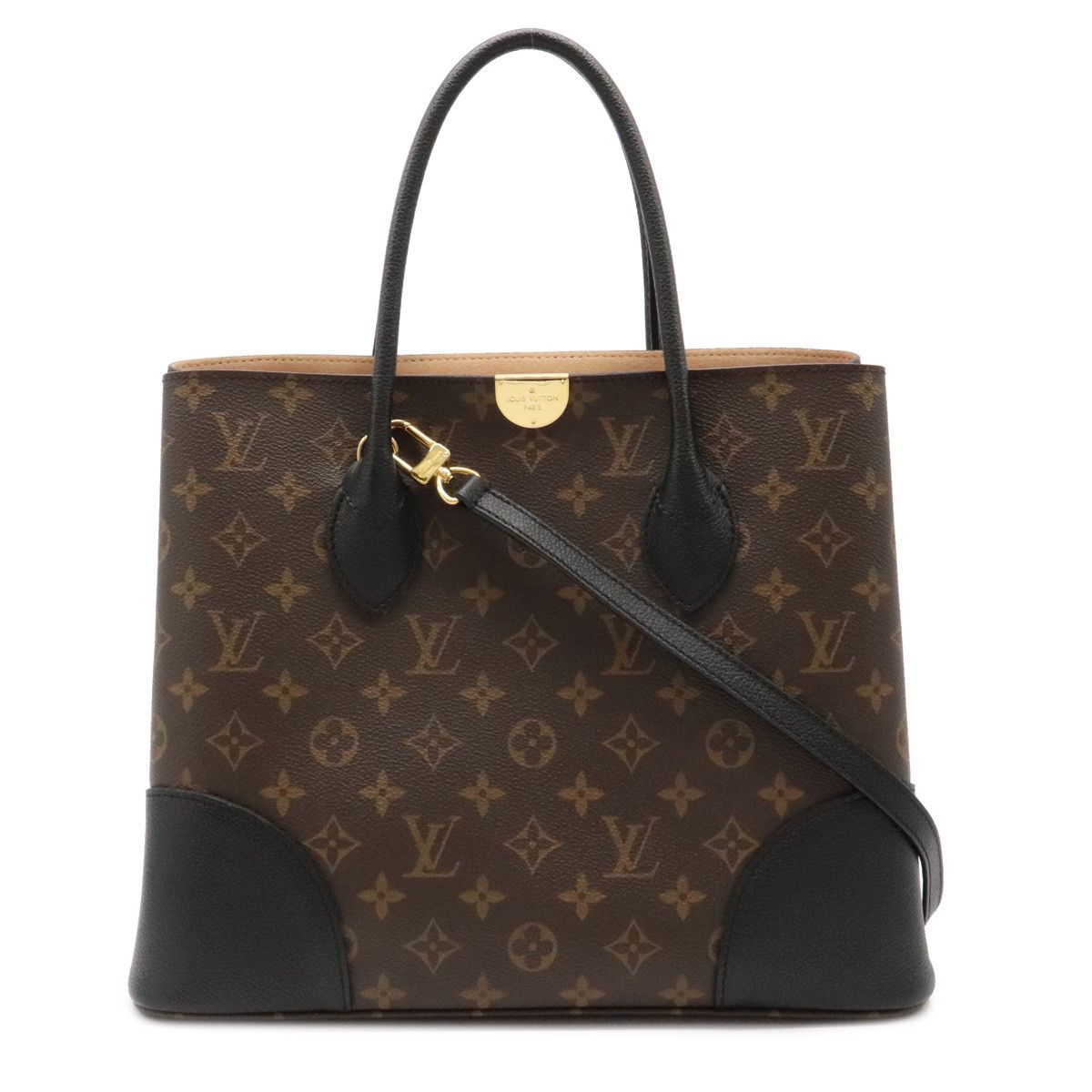 image of Louis Vuitton Monogram Flandrine Shoulder Leather Noir Black, Women's