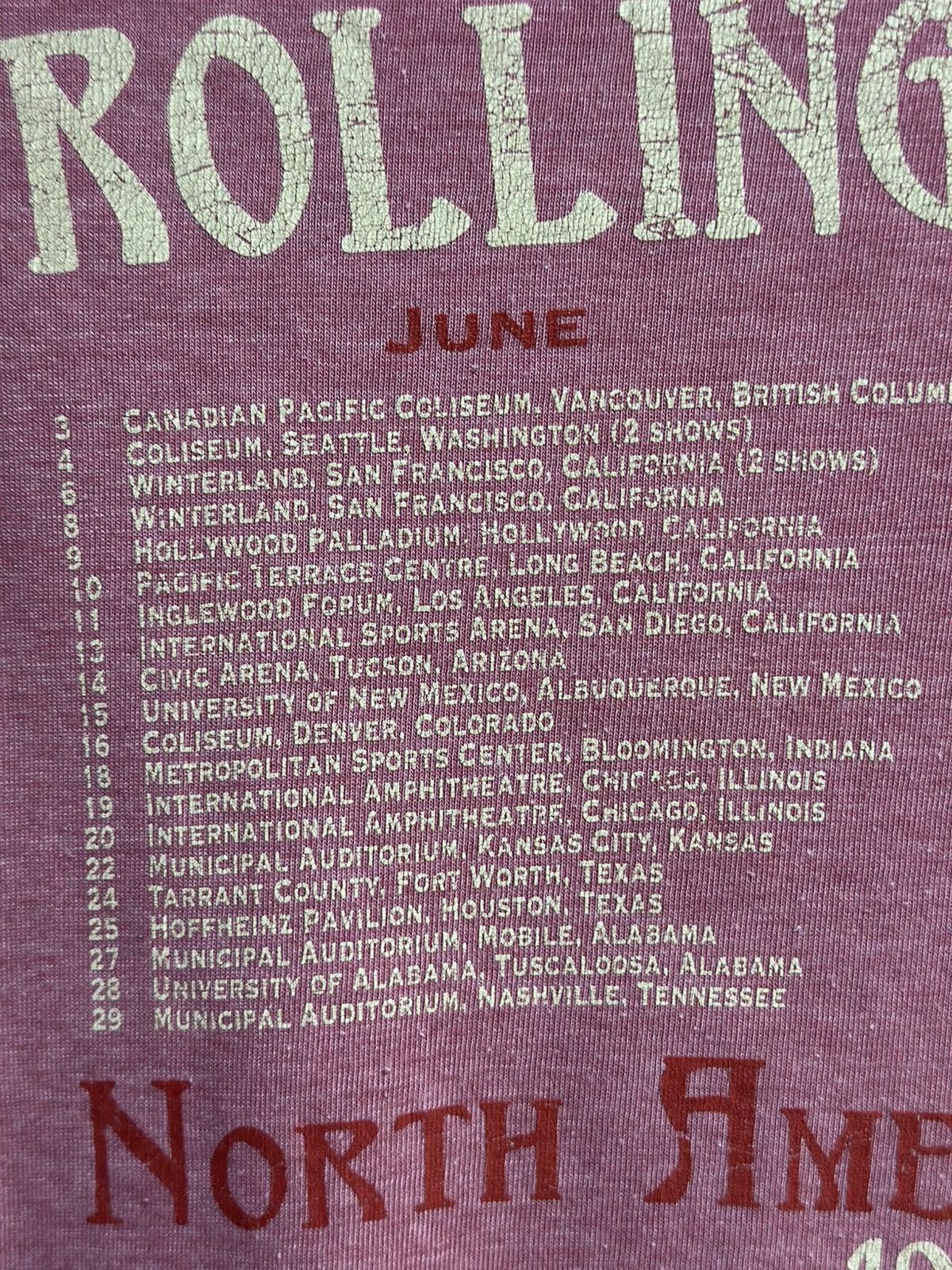 Band Tees Thrashed Vintage Rolling Stones Tour Long Sleeve Tee Fadee Size US M / EU 48-50 / 2 - 14 Thumbnail