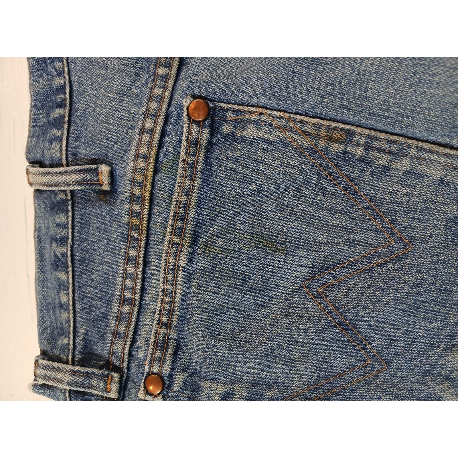 Wrangler Wrangler (38 X 34) Men's Blue Denim Jeans Size US 38 / EU 54 - 14 Thumbnail