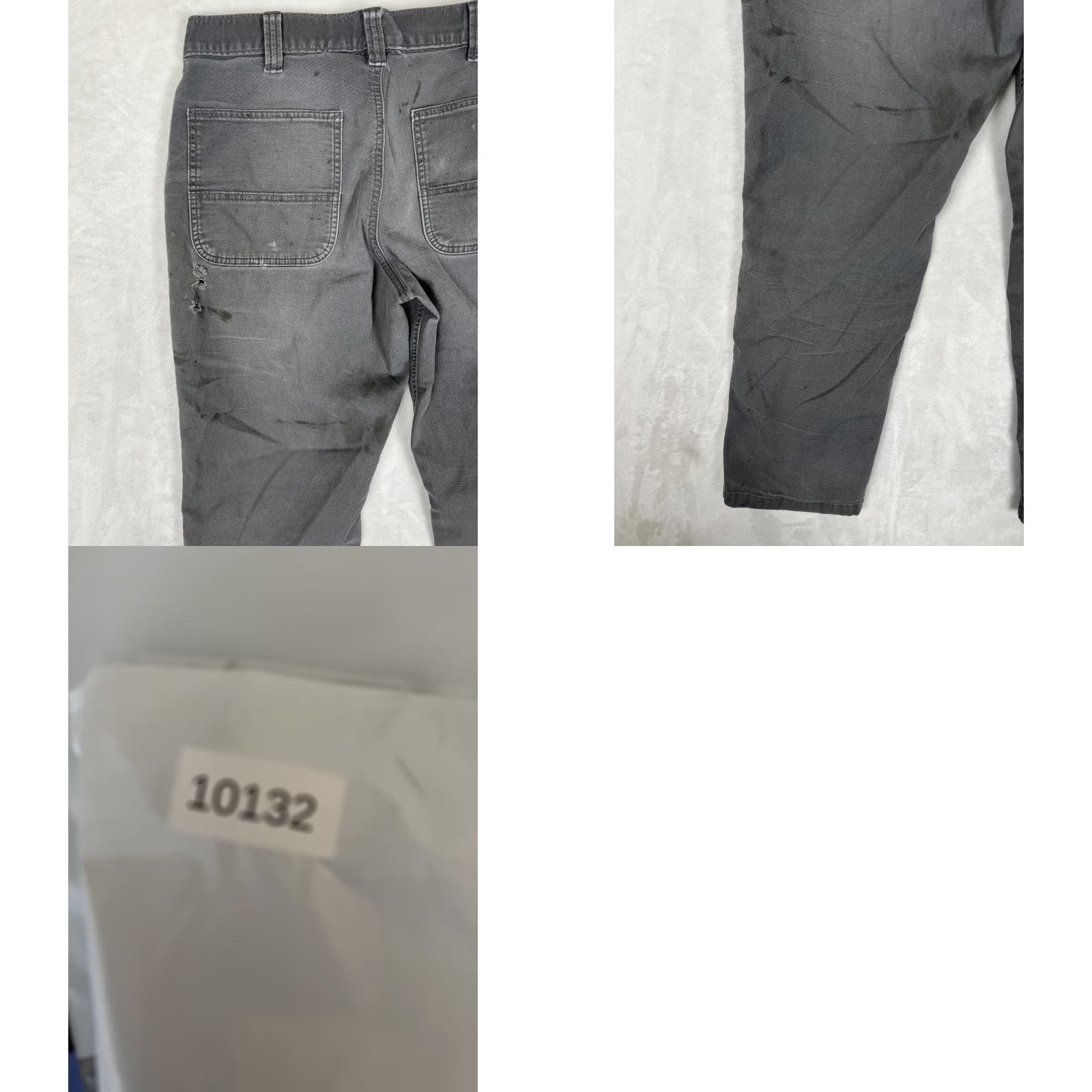 Carhartt Carhartt 34x30 Men's Relaxed Fit Canvas Pants BN2291M Gray Stained Grunge Vintage No Casual Workwear Carpenter 5-Pocket Logo Zipper Button Size US 34 / EU 50 - 9 Thumbnail