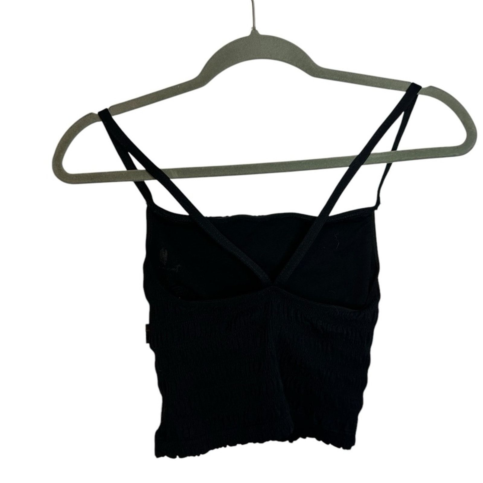 Free People Free People Movement Femme Ruched Black Sports Bra Tank Size ONE SIZE - 2 Thumbnail