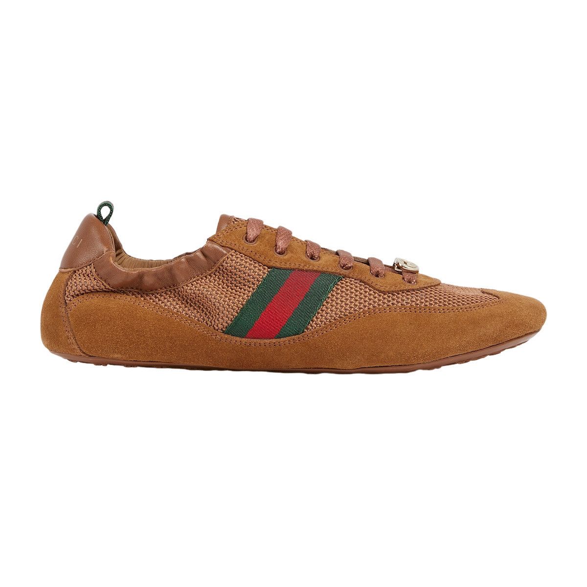 Gucci GUCCI Shift $980 Brown Fabric Sneakers New & Authentic (Wome Size US 7.5 / IT 37.5 - 1 Thumbnail