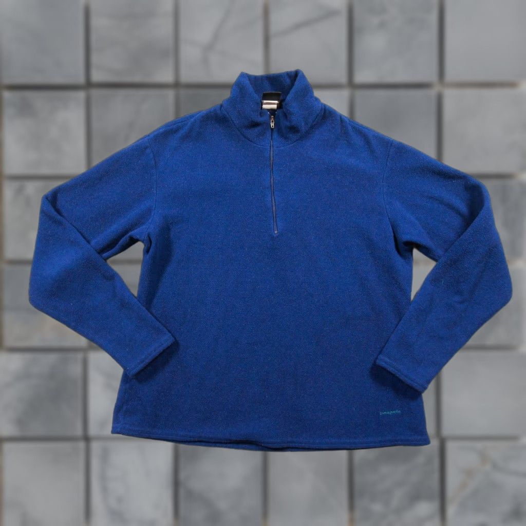 Patagonia VINTAGE Patagonia Sweater Womens Medium Blue Fleece 1/4 Zip Capilene 90s Outdoor Size M / US 6-8 / IT 42-44 - 1 Thumbnail