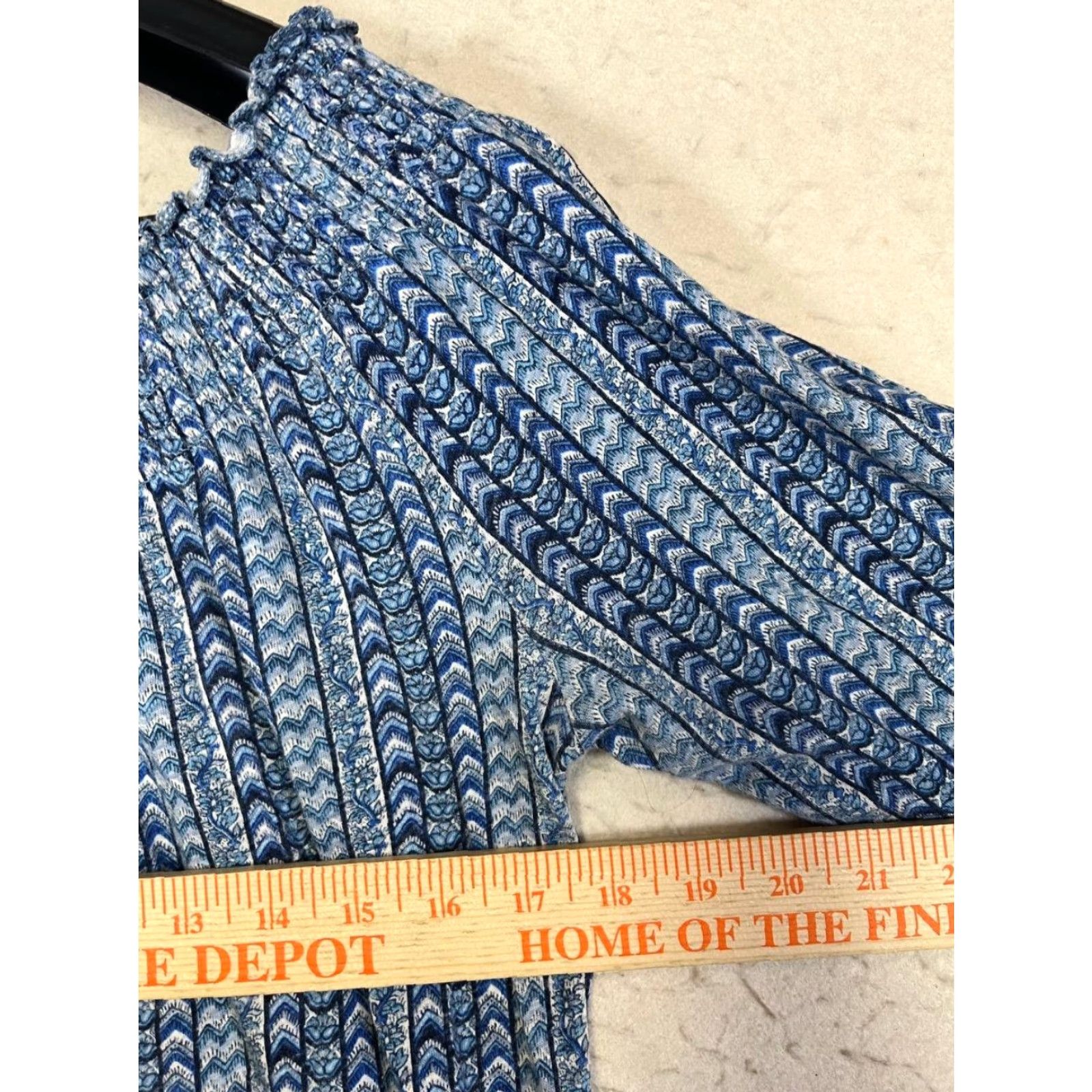 Lucky Brand Lucky Brand Boho Relaxed Fit Blouse Womens Medium Pullover Top Blue Size M / US 6-8 / IT 42-44 - 5 Thumbnail