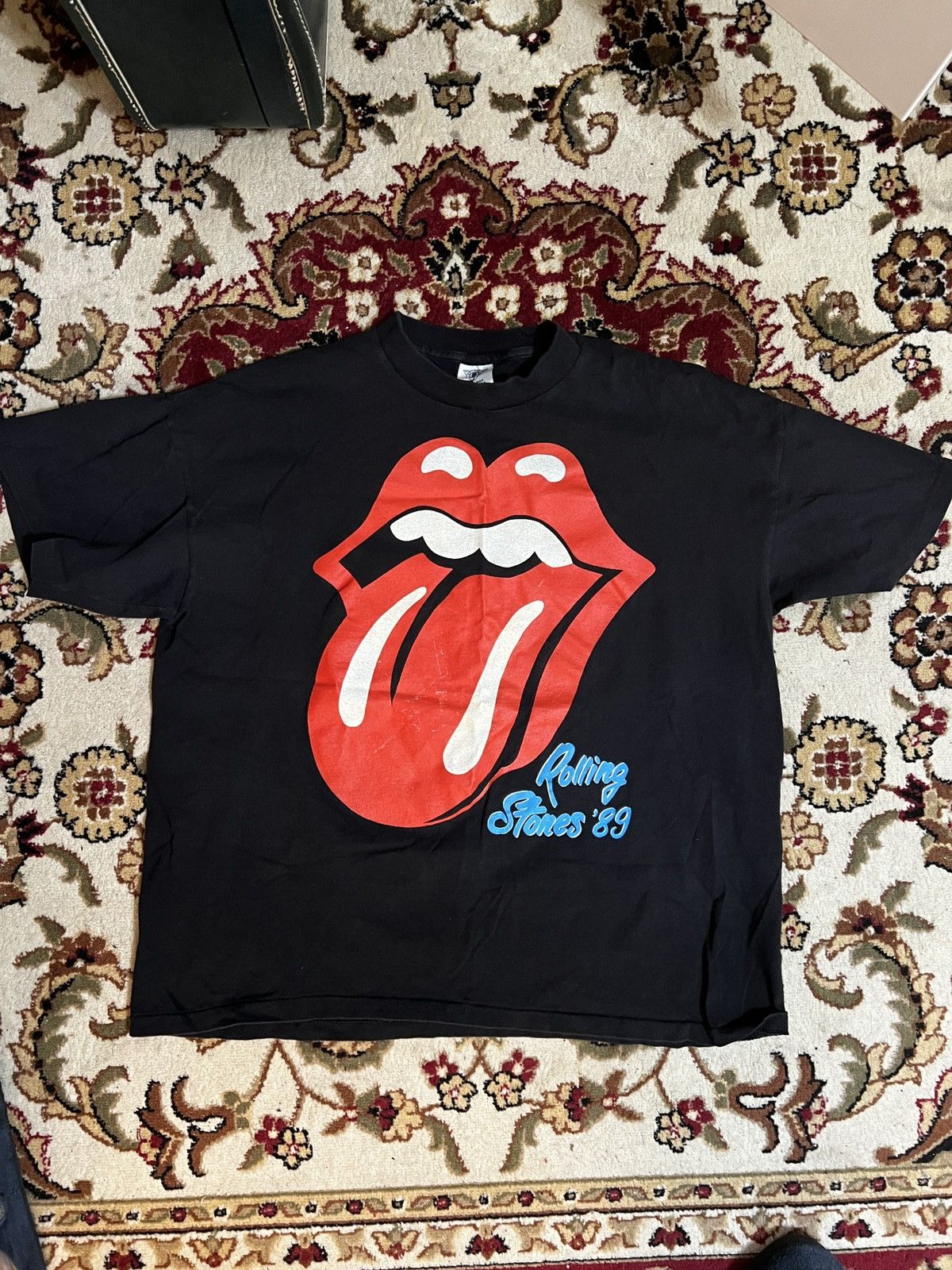 Vintage 1989 Rolling Stones Tour Tee Size US L / EU 52-54 / 3 - 1 Thumbnail