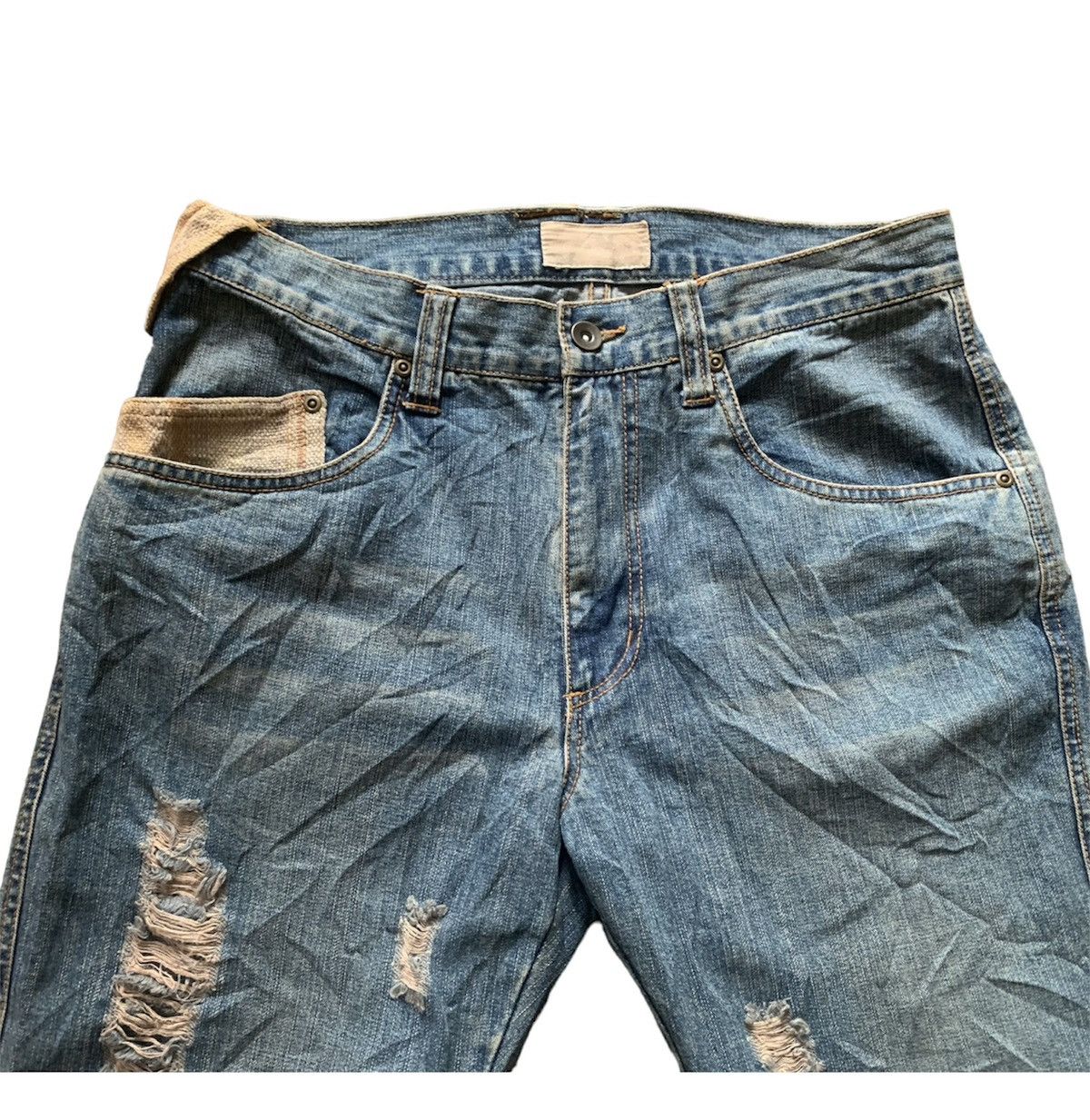 Japanese Brand DISTRESSED JEANS INSPIRED KAPITAL Size US 33 - 10 Thumbnail