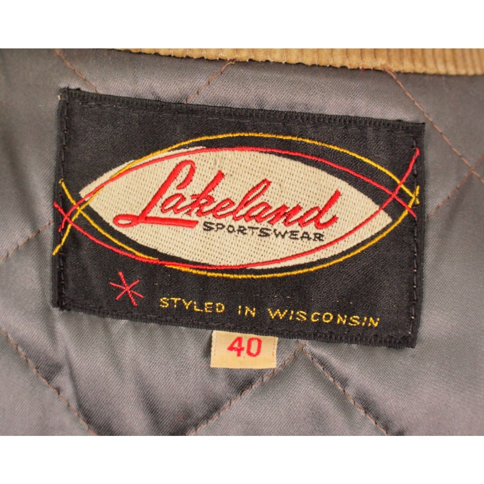 VTG Lakeland Men's 50s Corduroy Beige Coat Sz 40 1950s Coat 50s Good Vintage Condition Cardboard?