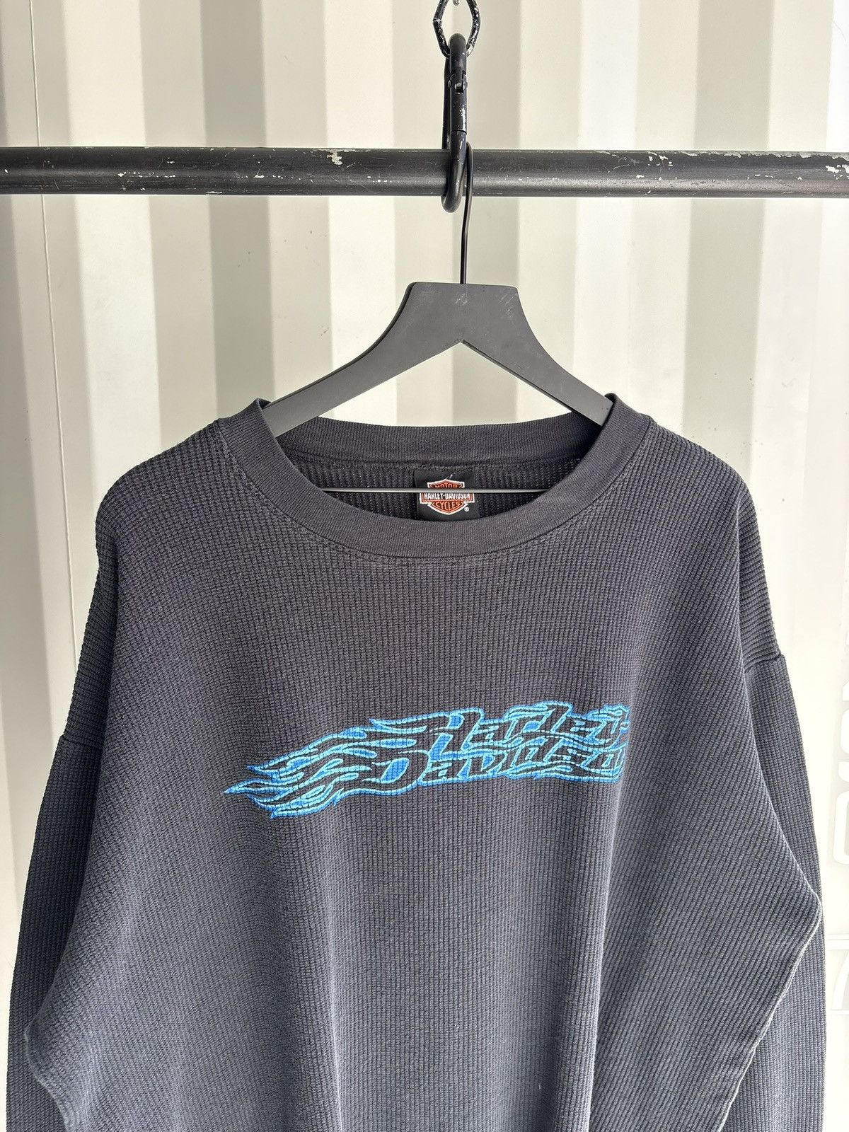 Harley Davidson Harley Davidson Thrashed Faded Thermal Distress Grunge Boxy Size US XXL / EU 58 / 5 - 2 Thumbnail