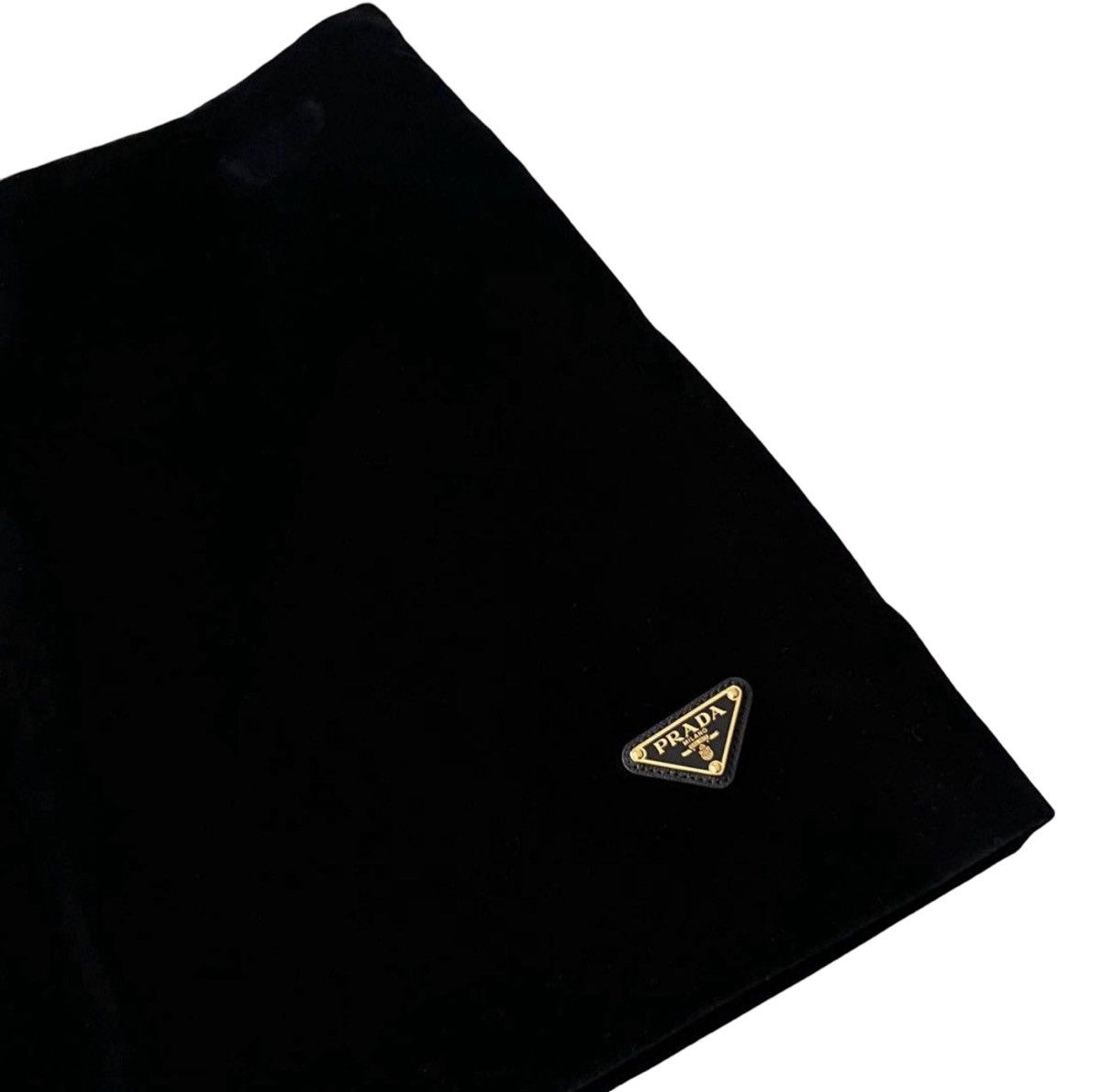 Prada Prada 2024 Velvet Mini Skirt with Triangle Logo Size 26" / US 2 / IT 38 - 5 Thumbnail
