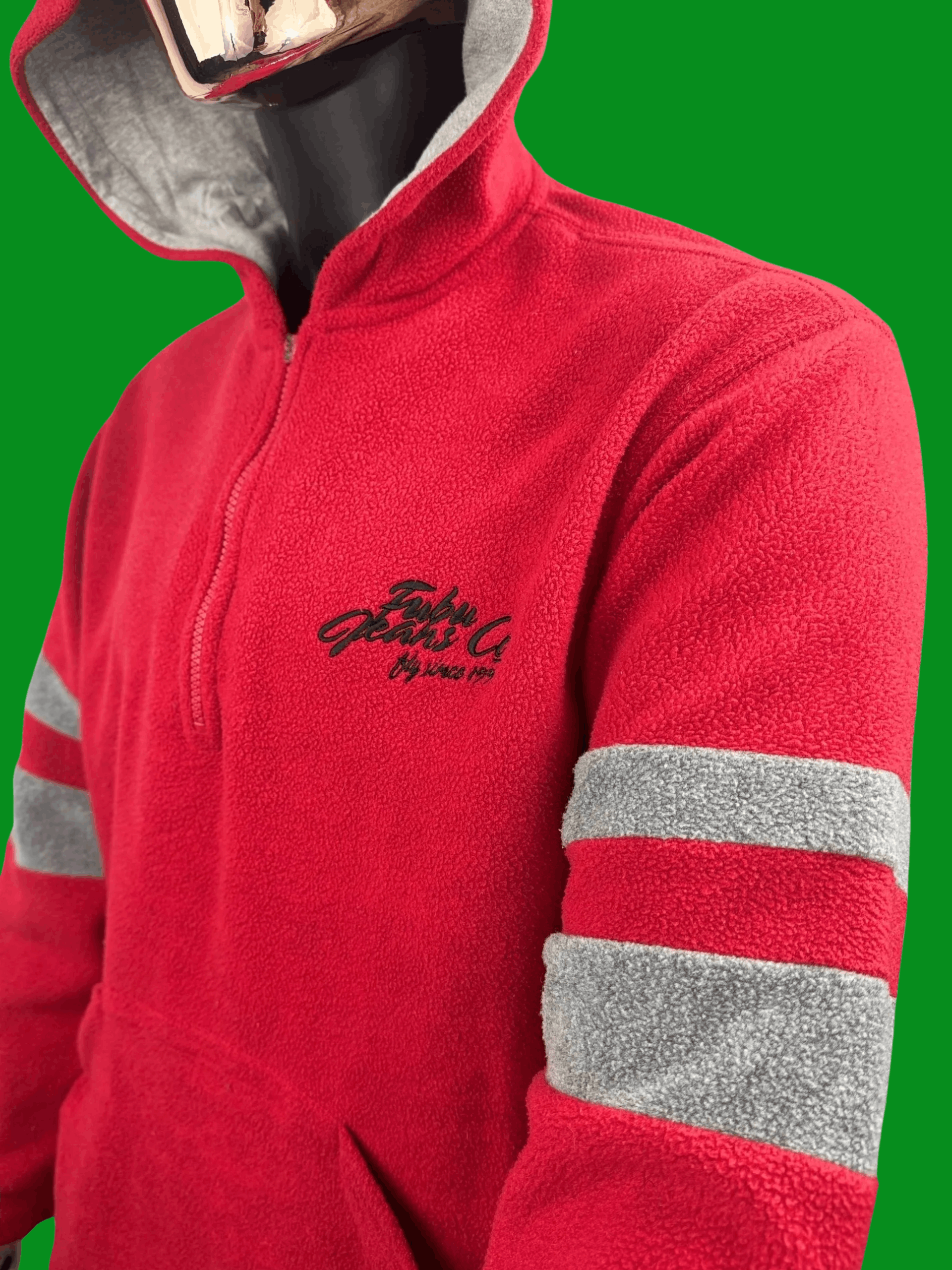 Fubu VTG FUBU 90s Quarter-Zip Hoodie – Band Striped Retro Style Size US M / EU 48-50 / 2 - 1 Thumbnail