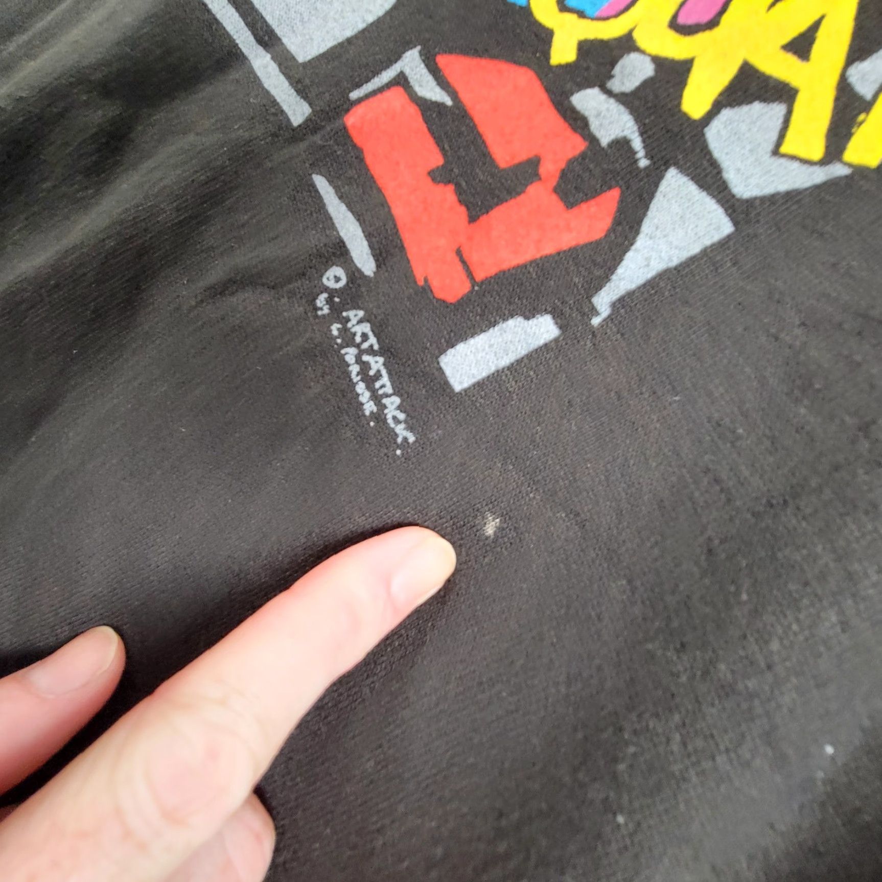 FARIS VINTAGE Tangs Black Sweatshirt Men XXL Art Attack Pullover Crew Neck Graphic Print All Seasons Heavyweight Cotton- France Men Size US XXL / EU 58 / 5 - 5 Thumbnail