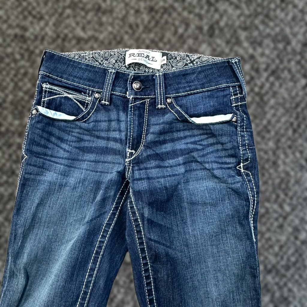 Ariat Ariat REAL Denim Jeans Womens 27 Blue Stretch Bootcut 5-Pocket Regular Inseam 31 Size 27" / US 4 / IT 40 - 1 Thumbnail
