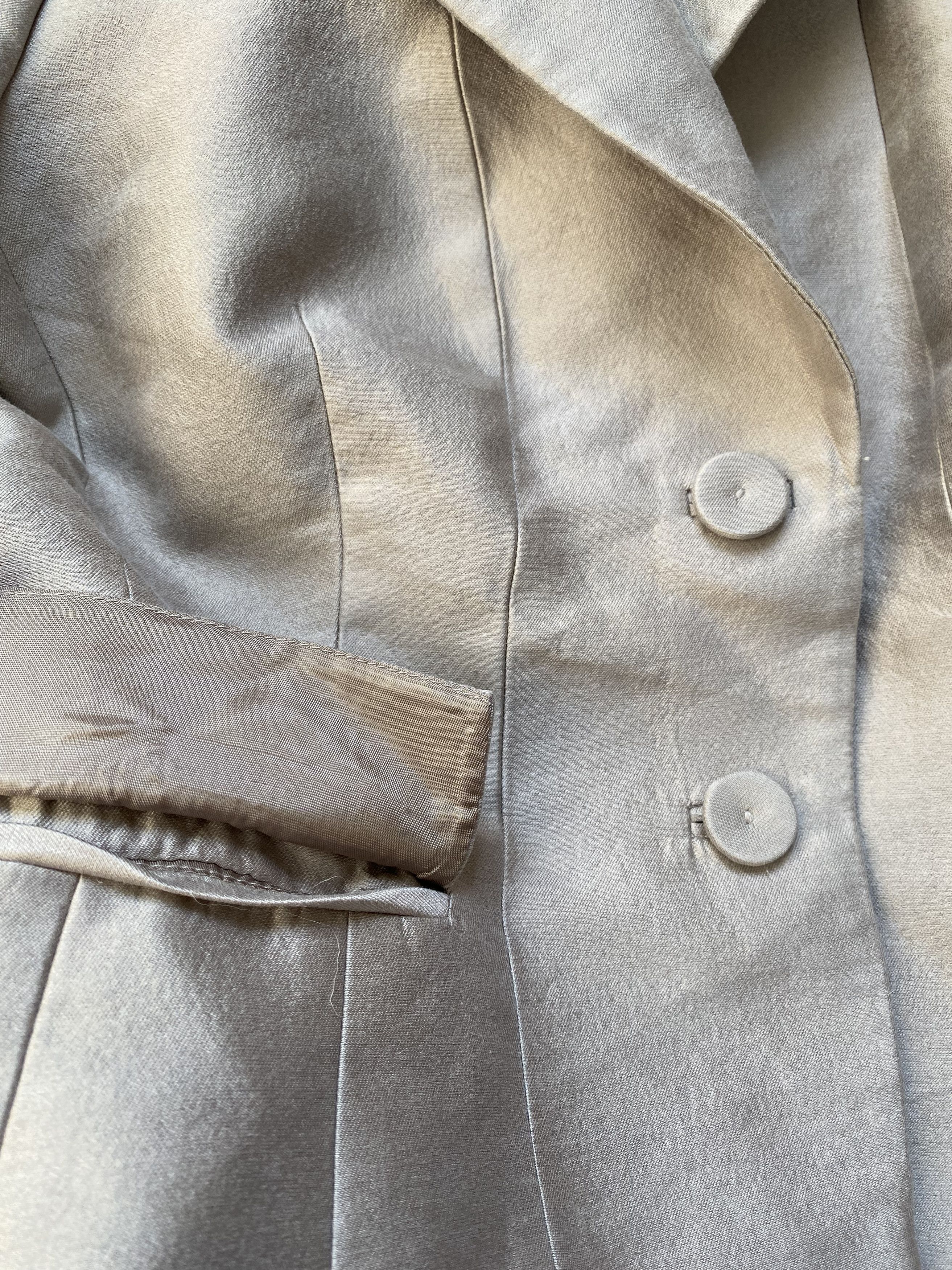 Designer × Vintage Silk-Wool Blazer, UAE Made, Women’s S-M, Elegant Pinkish Size M / US 6-8 / IT 42-44 - 3 Thumbnail