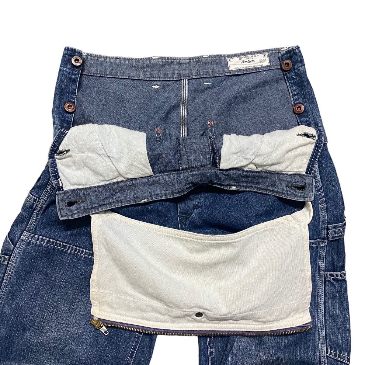 Japanese Brand Vintage Bartack Denim Work Pants Size US 31 - 9 Thumbnail