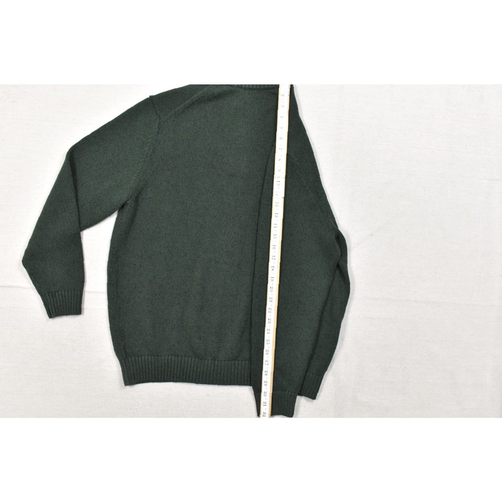 Izod IZOD Men XL Green Quarter Button Mock Neck Sweater Pullover Cotton Blend Knit Long Sleeve Vintage: No Size US XL / EU 56 / 4 - 4 Thumbnail
