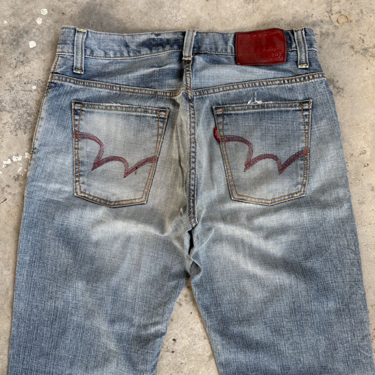 Edwin Vintage Edwin Faded Distressed Denim Jean Pants W34 Size US 34 / EU 50 - 8 Thumbnail