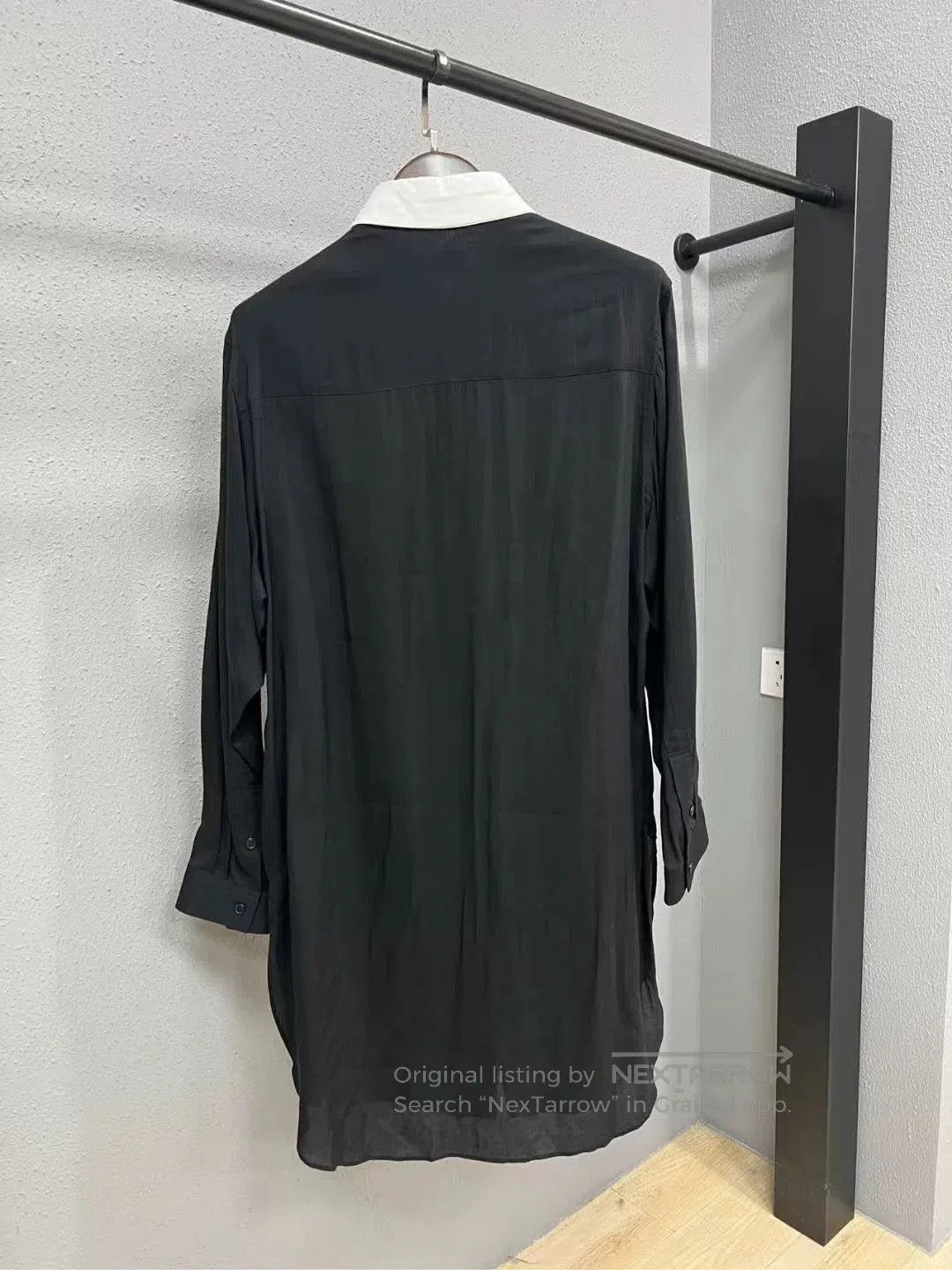 Yohji Yamamoto Yohji Yamamoto Black White Collar Shirt. Size M / US 6-8 / IT 42-44 - 2 Thumbnail