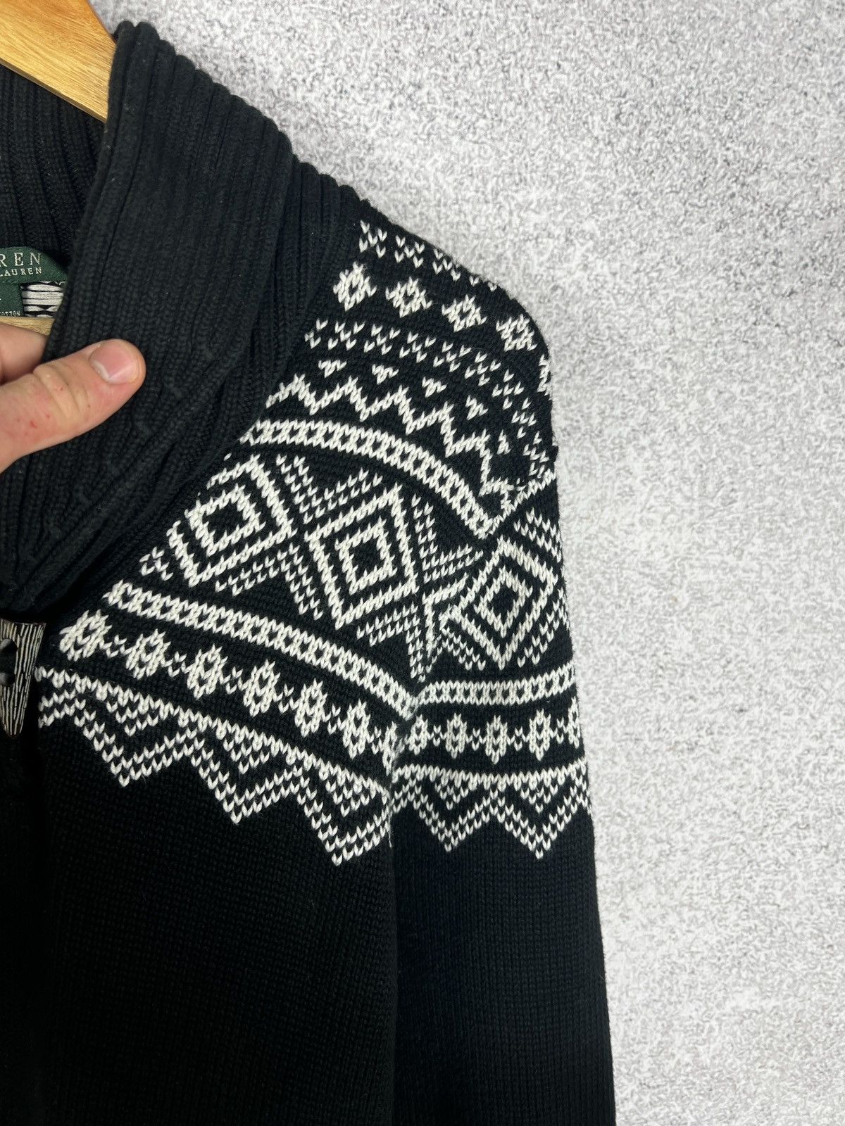 Ralph Lauren × Vintage Vintage Ralph Lauren Pattern Knitted Sweater Luxury Cardigan Size L / US 10 / IT 46 - 4 Thumbnail