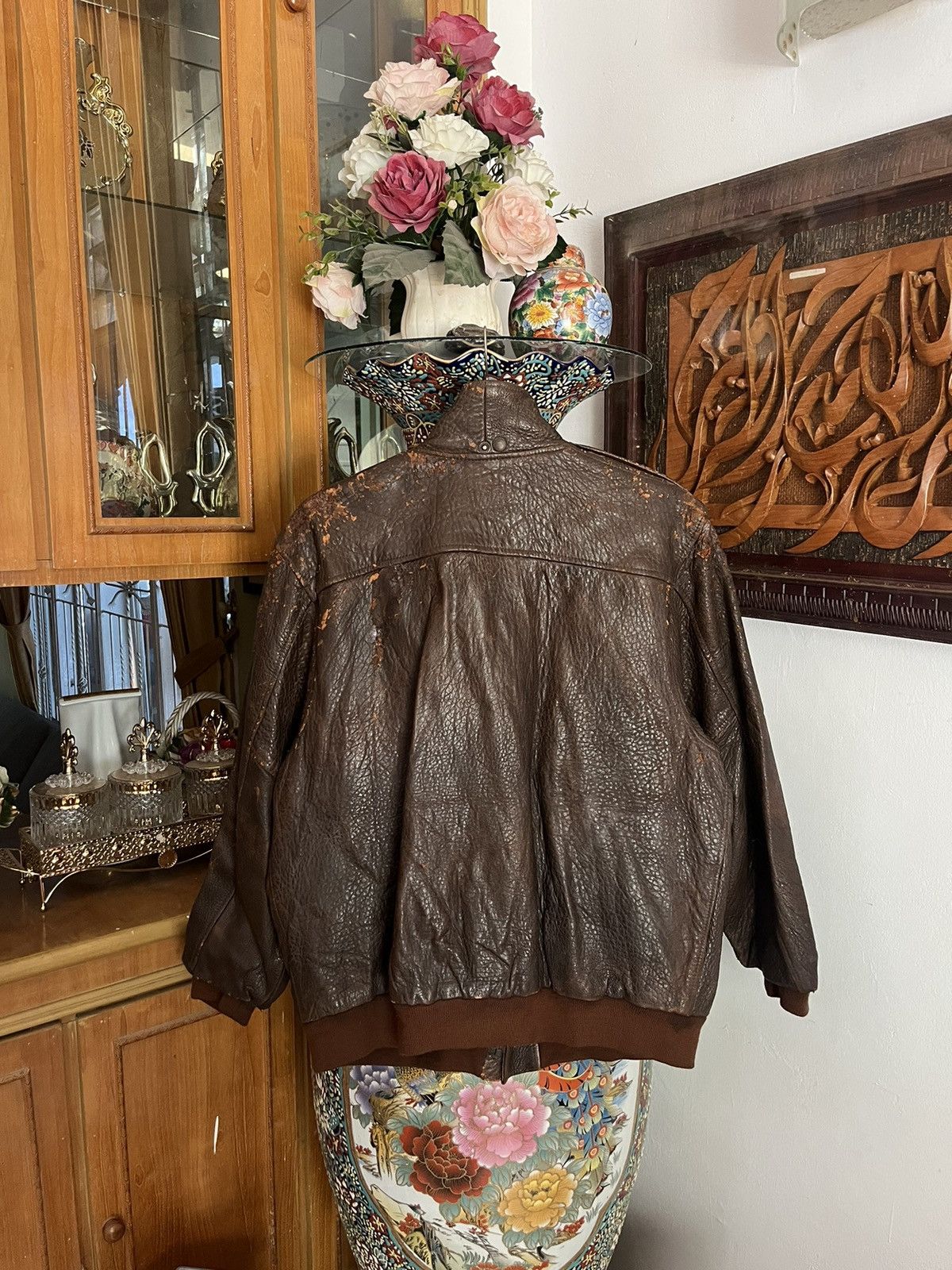 Designer Vintage AN 2000 Distressed Leather Jacket Size US L / EU 52-54 / 3 - 8 Thumbnail