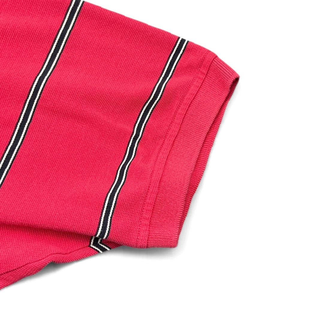 Tommy Hilfiger VINTAGE Tommy Hilfiger Polo Shirt Adult MEDIUM Pink Black Stripes 90s Crest Size US M / EU 48-50 / 2 - 6 Thumbnail