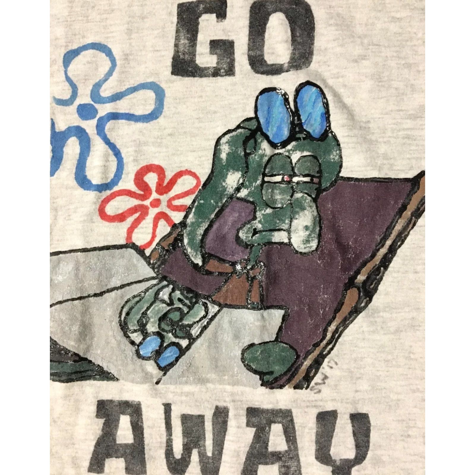 Vintage VINTAGE Spongebob Squidward Go Away Shirt L XL Cartoon Nickelodeon Rugrat Catdog 90s Grunge Cartoon Shirt Mens Graphic Tee Size US L / EU 52-54 / 3 - 2 Thumbnail