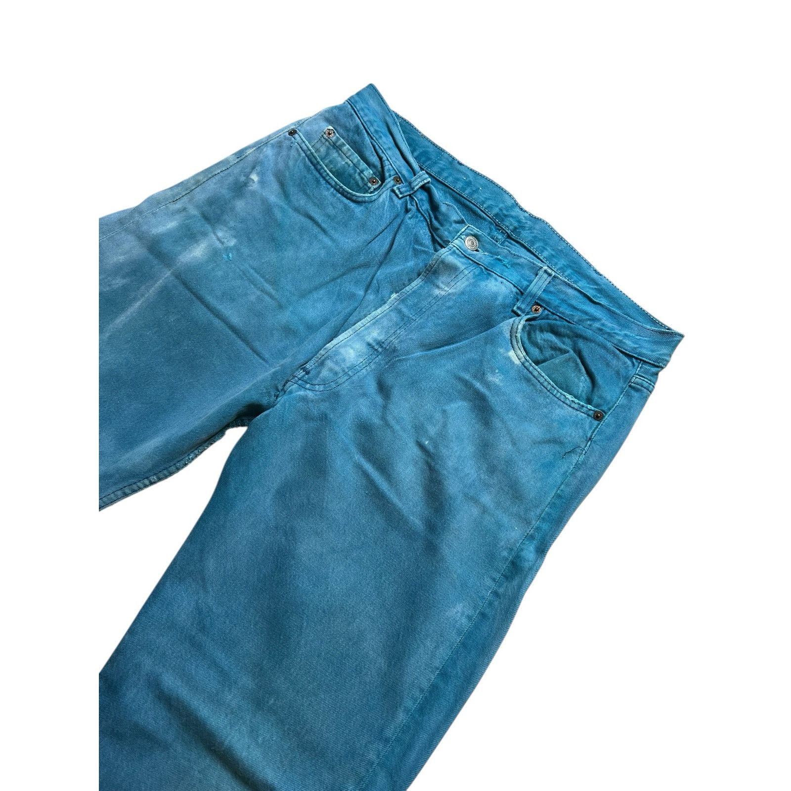 Levi's Vintage Levi’s 501 Jeans Turquoise Blue Distressed W38 L30 Size US 38 / EU 54 - 13 Thumbnail