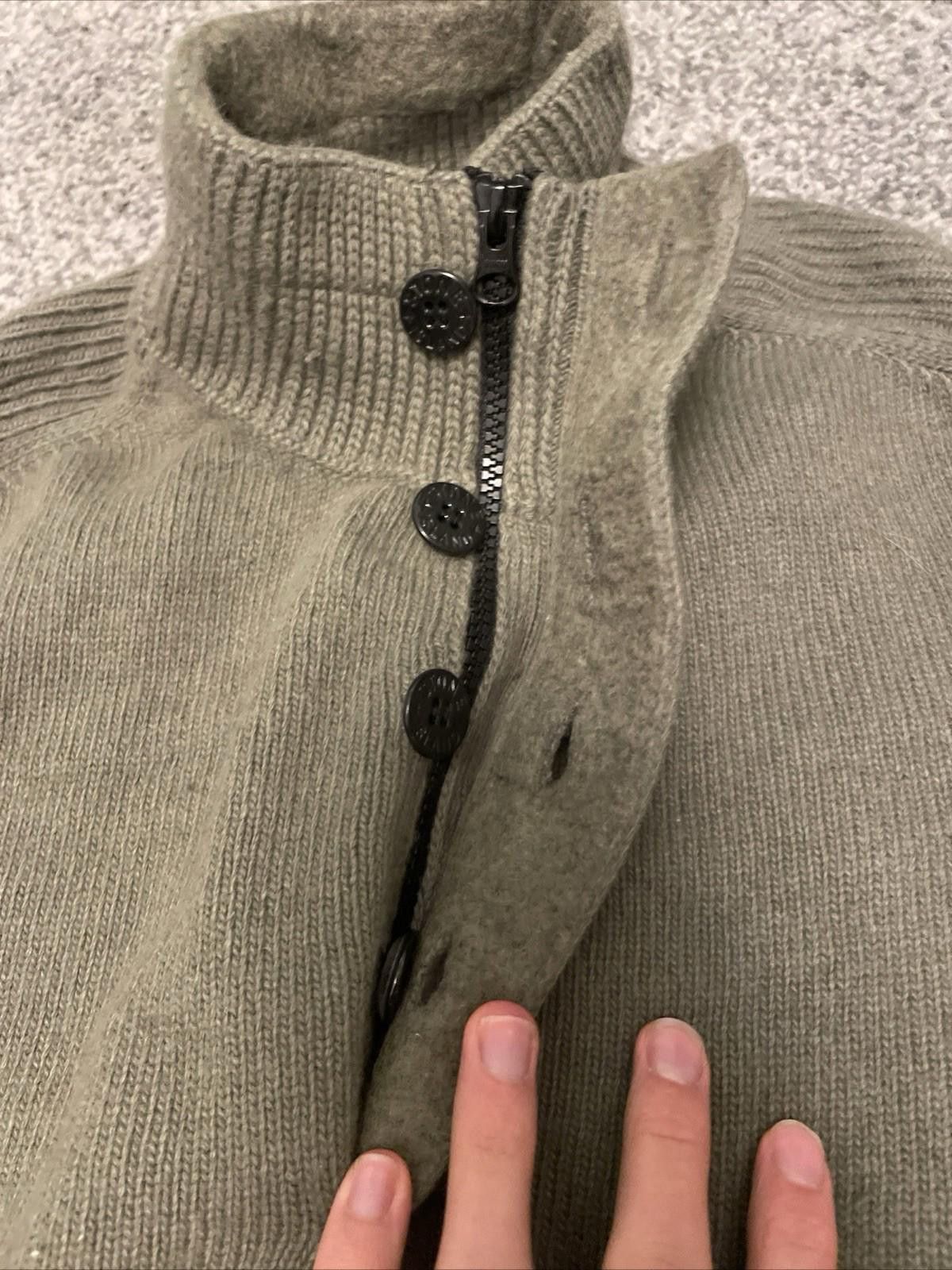 Stone Island Stone Island Khaki Wool Quarter Zip Jumper Medium Size US M / EU 48-50 / 2 - 11 Thumbnail