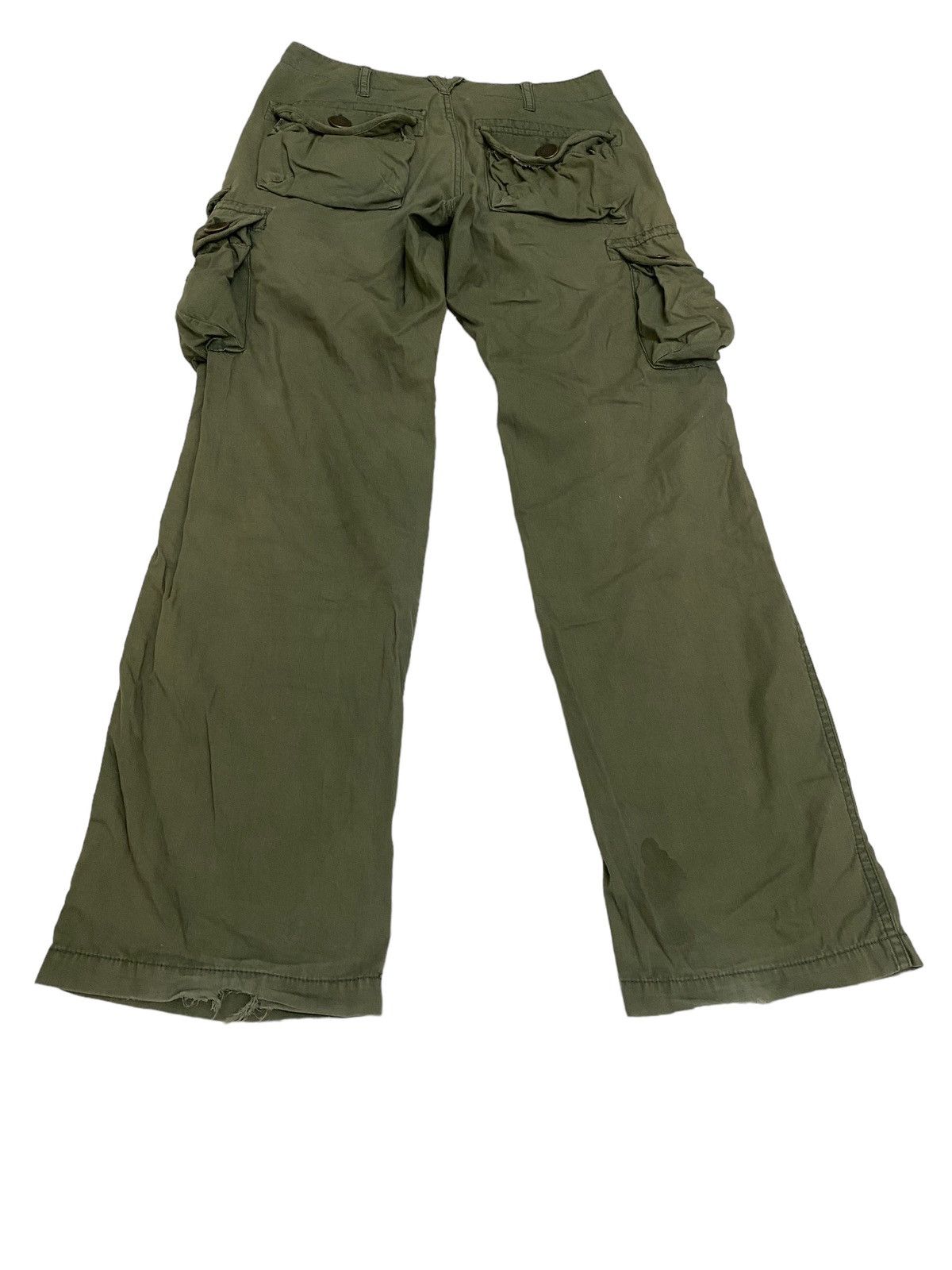 Japanese Brand Real Crush Faded Distressed Cargo Pants Size US 30 / EU 46 - 8 Thumbnail