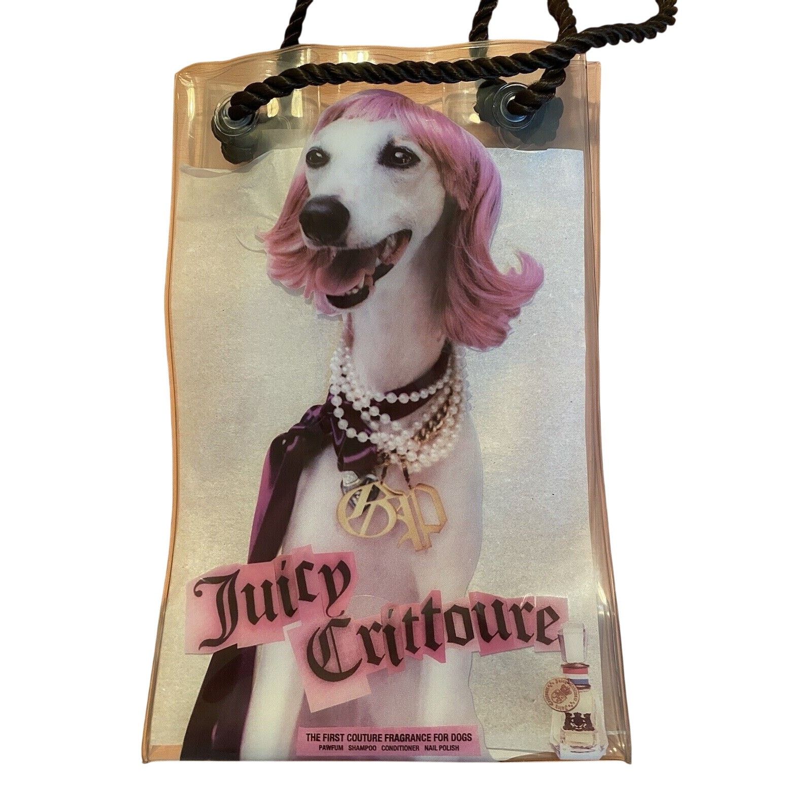 Juicy Couture Vinyl Bag Clear Lunch Tote in Pink, Men's (Size 26)