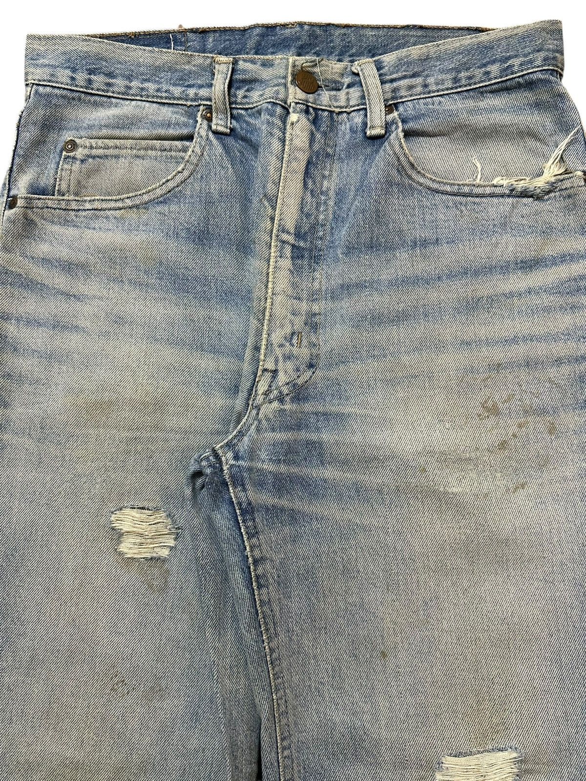 Big John Vintage Big John Blue Wash Faded Distressed Style Jeans Size US 29 - 4 Thumbnail