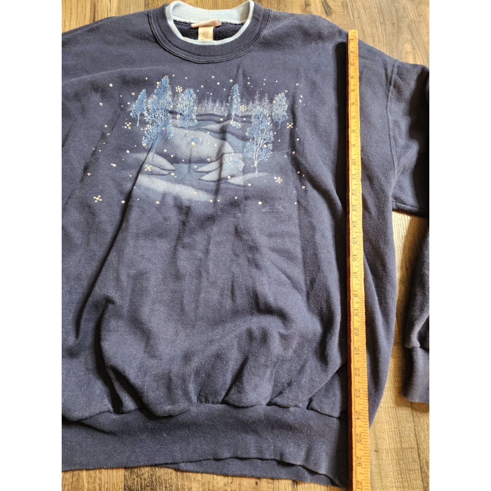Vintage VINTAGE Morning Sun Sweatshirt Womens 2XL Snowflake Frozen Trees Winter 90s Size XXL / US 16-18 / IT 52-54 - 3 Thumbnail