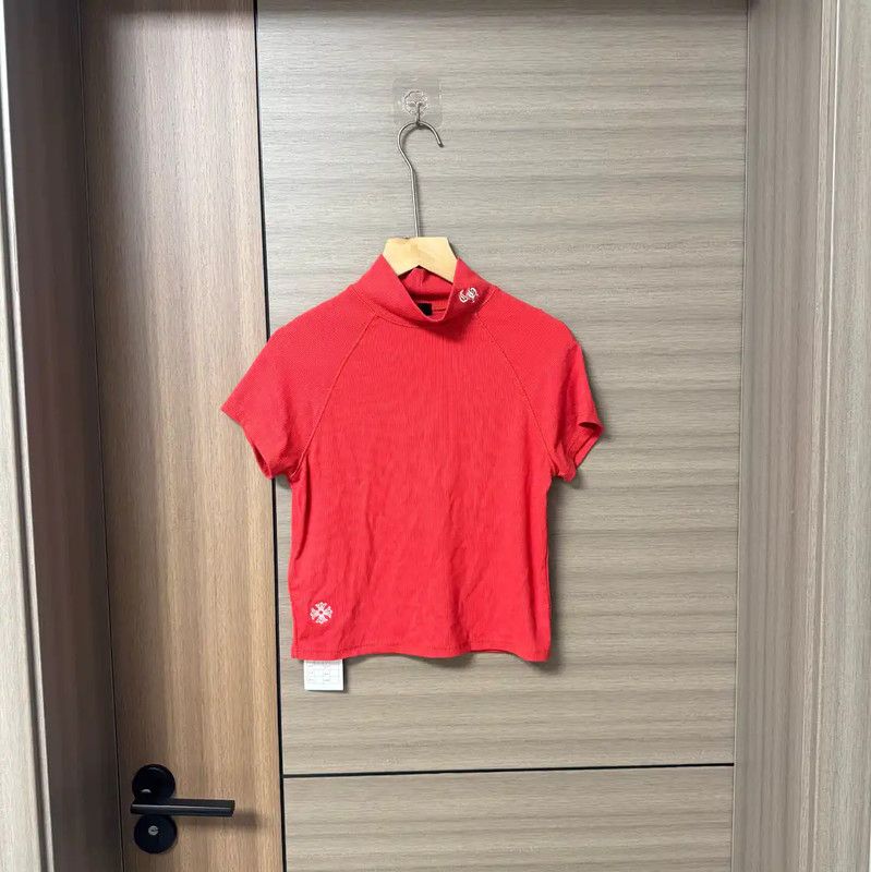 Chrome Hearts Short-Sleeve Red Cotton T-Shirt 0089