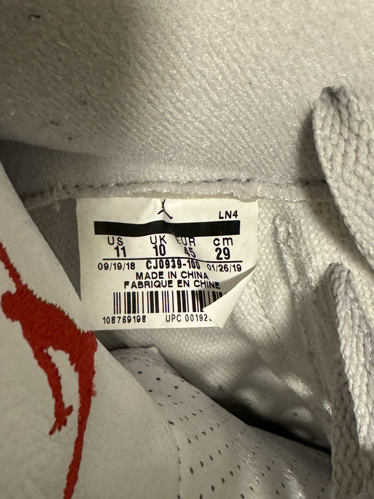 Jordan Brand Jordan 3 Tinker white university red Size US 11 / EU 44 - 8 Thumbnail