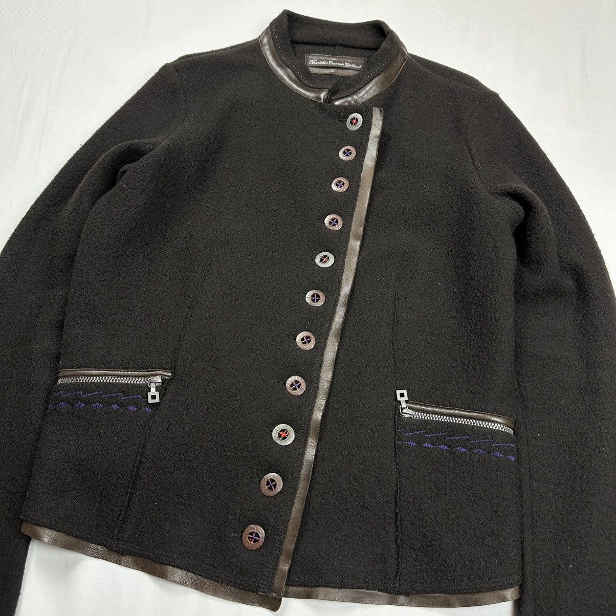 Marithe + Francois Girbaud 00s Marithe Francois Girbaud Asymmetrical Napoleon Jacket Size L / US 10 / IT 46 - 6 Thumbnail
