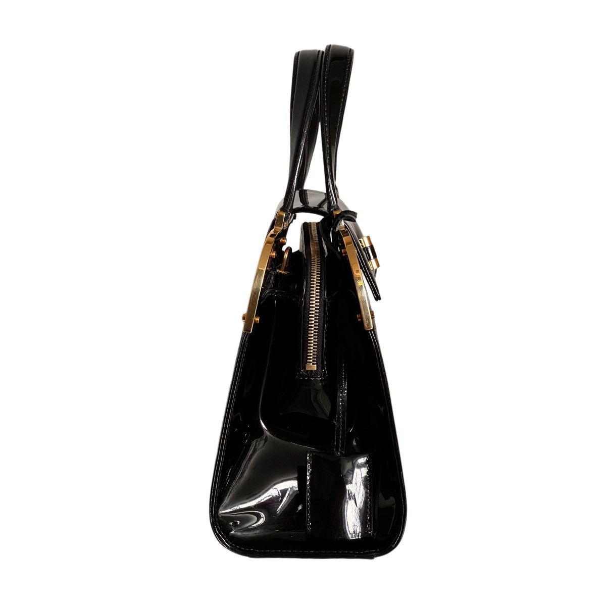 Yves Saint Laurent Yves Saint Laurent Patent Leather Uptown Handbag Size ONE SIZE - 3 Thumbnail