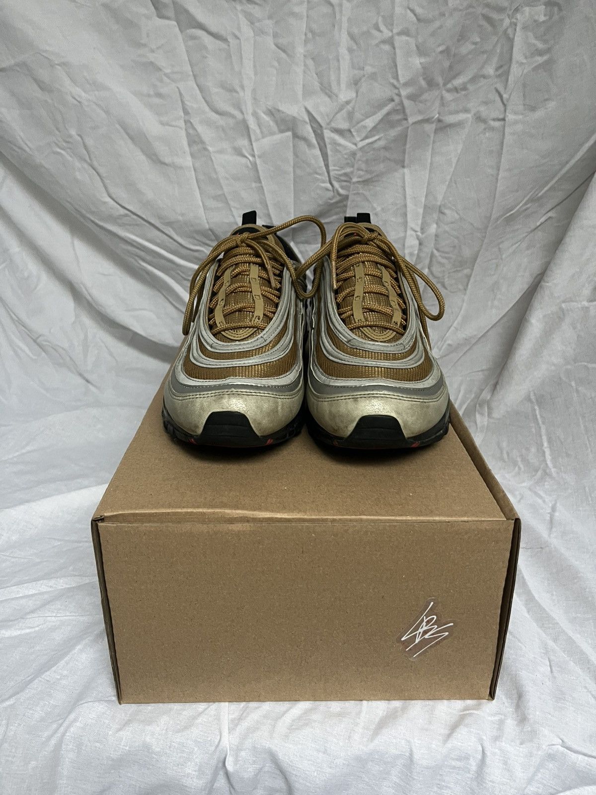 Nike Nike Air Max 97 « Silver & Gold »🧲 Size US 9.5 / EU 42-43 - 2 Thumbnail