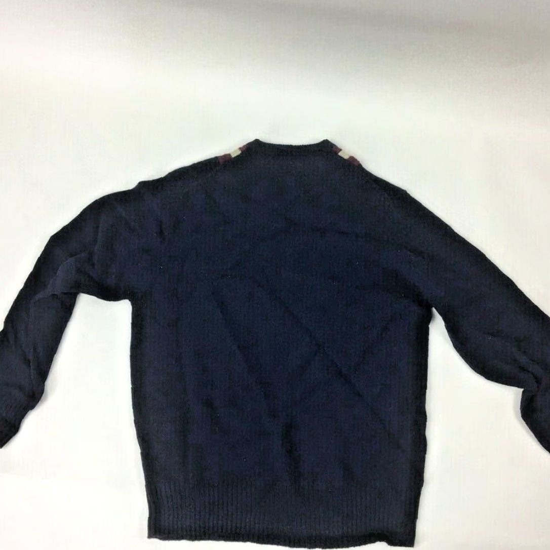 Vintage Vintage Damon Men’s Lambswool V-Neck Pullover Sweater M Navy Winter Casual Size US M / EU 48-50 / 2 - 2 Thumbnail