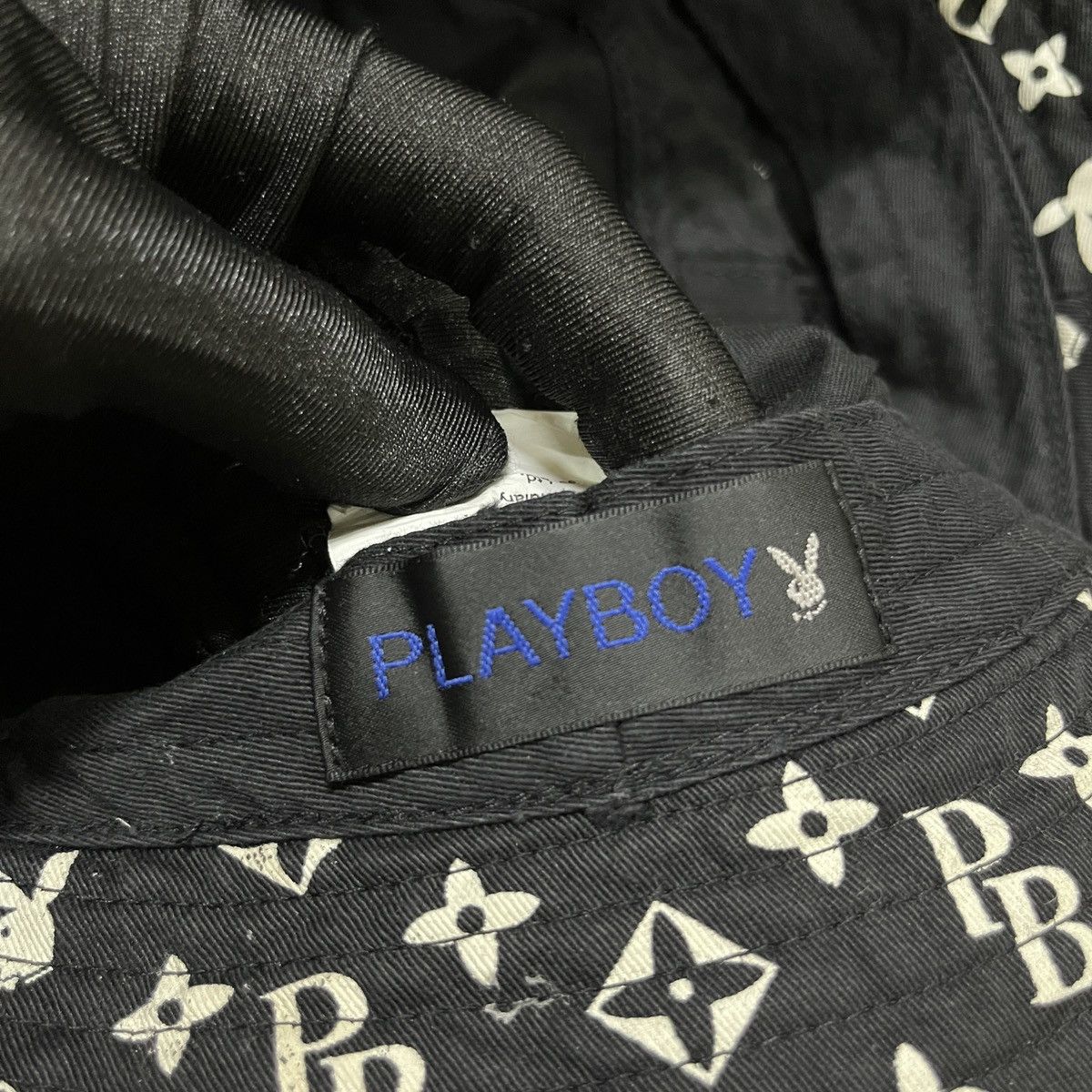Playboy × Vintage Rare Playboy Monogram Logo Bucket Hat Size ONE SIZE - 7 Thumbnail