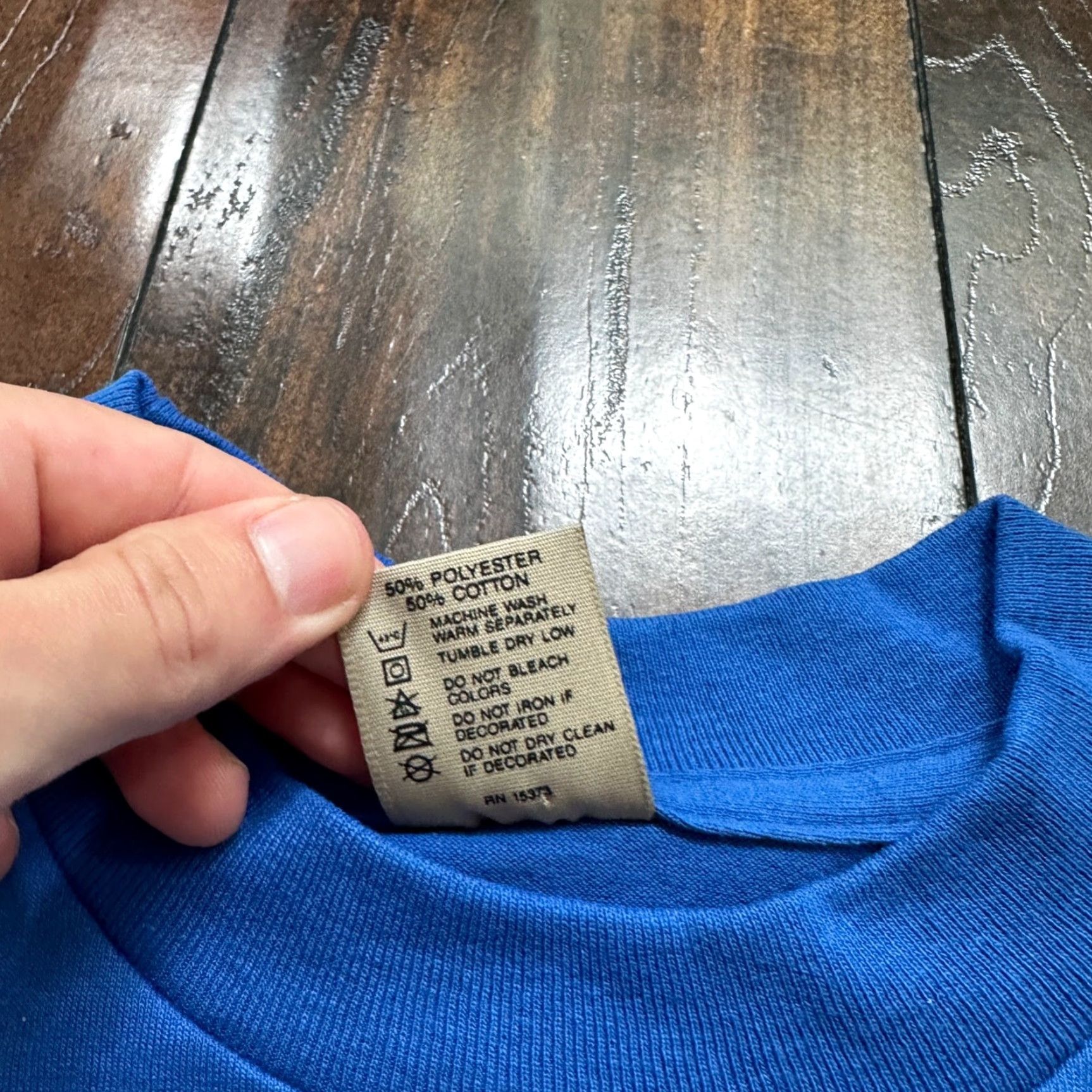 Delta VINTAGE Delta Alabama T Shirt Band Rock Travel USA Blue Short Sleeve Crew Neck Men L Size US L / EU 52-54 / 3 - 3 Thumbnail