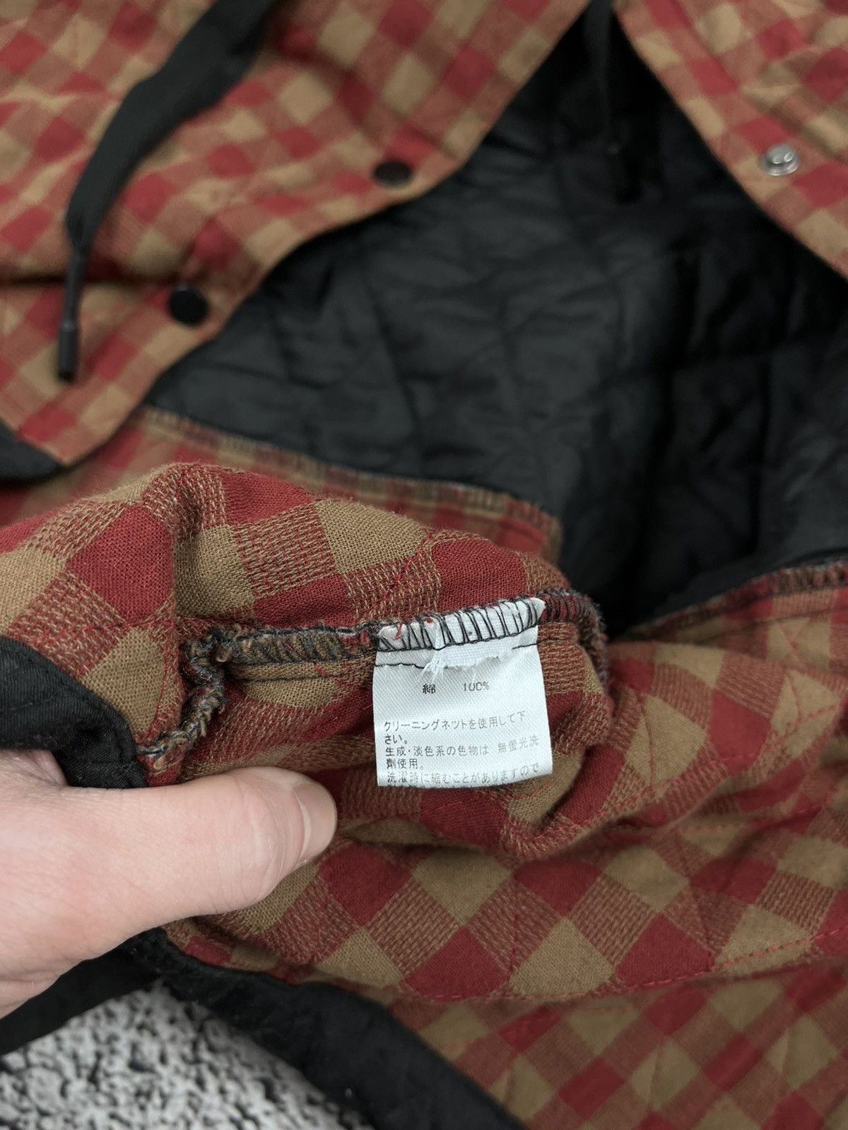 Vintage Japan Hooded Workwear Check Jacket Japan Work