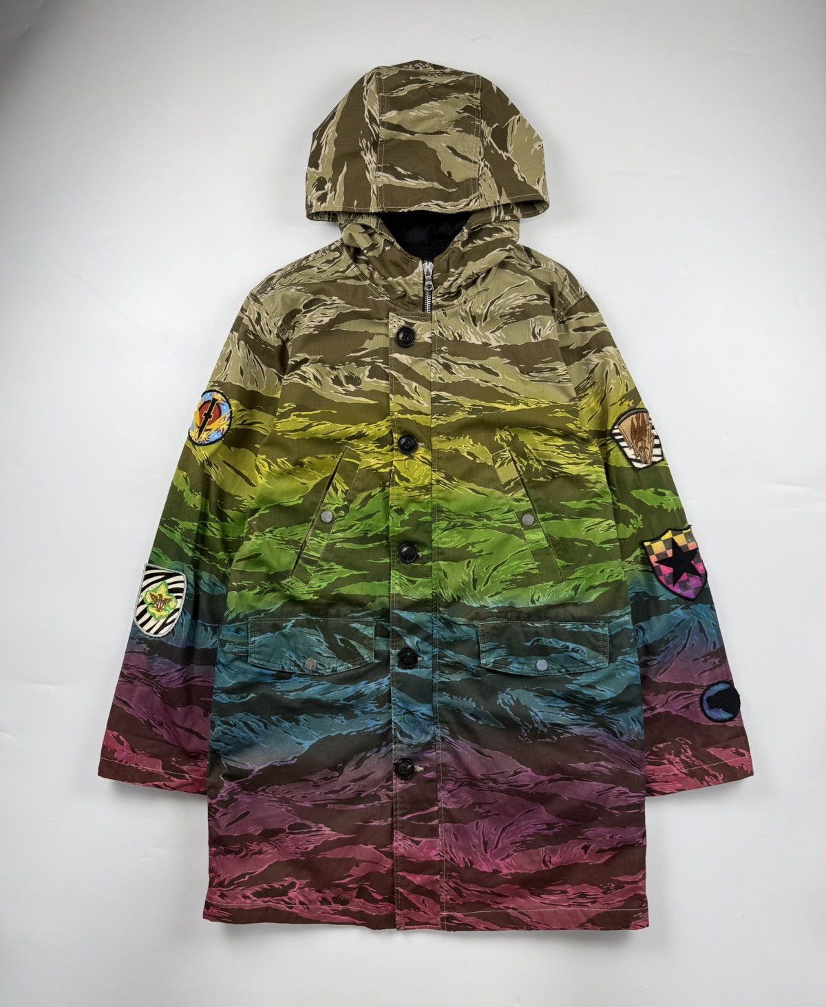 Amiri Amiri Oversized Ombre Tiger Long Parka Size US XL / EU 56 / 4 - 1 Thumbnail