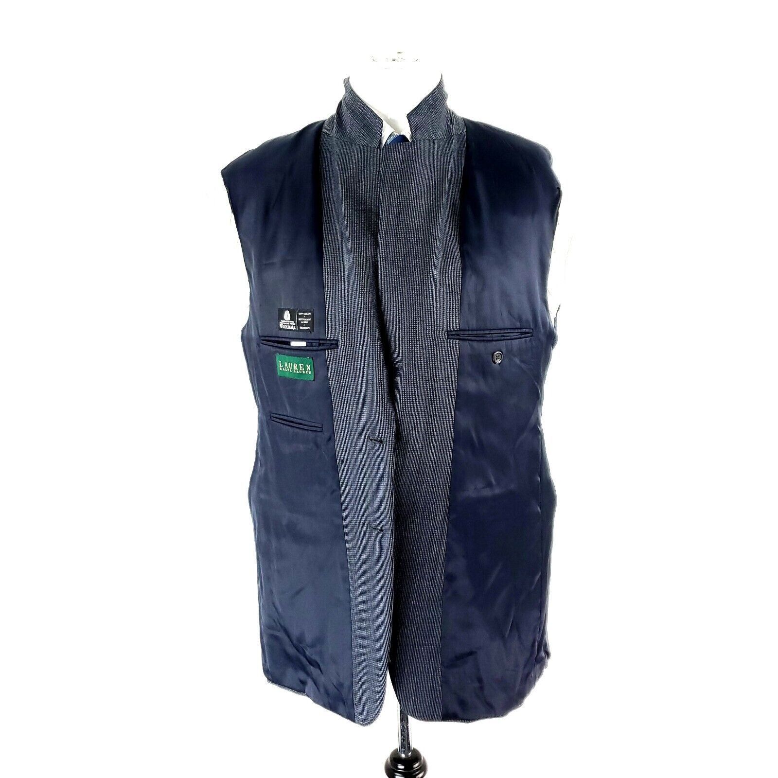 Lauren Ralph Lauren Lauren Ralph Lauren Wool 2 Button Sport Coat 40R Blue Check Size 40R - 9 Thumbnail